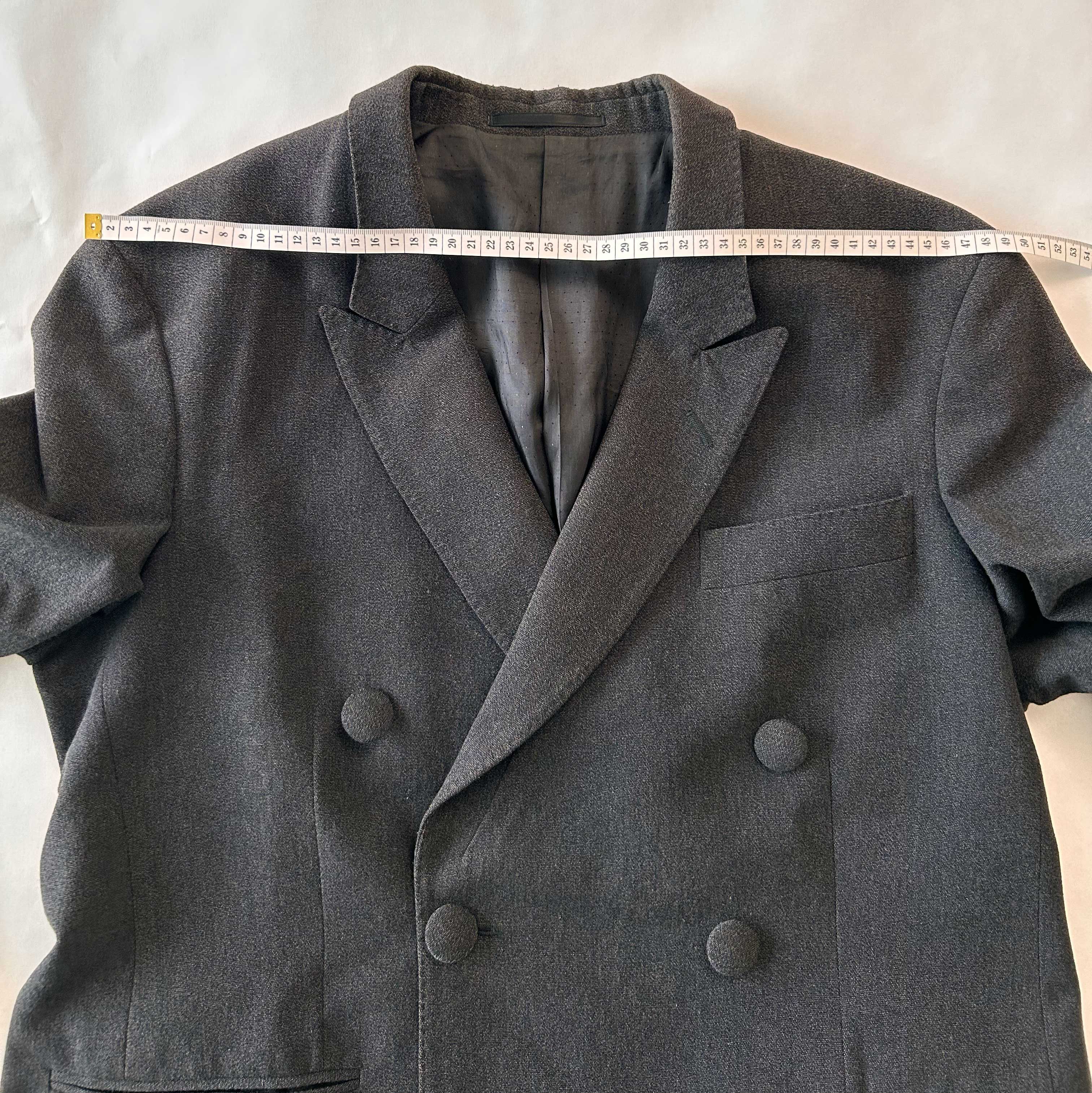 Acne Studios Anthracite wool combination double breasted blazer Size 50S - 9 Thumbnail