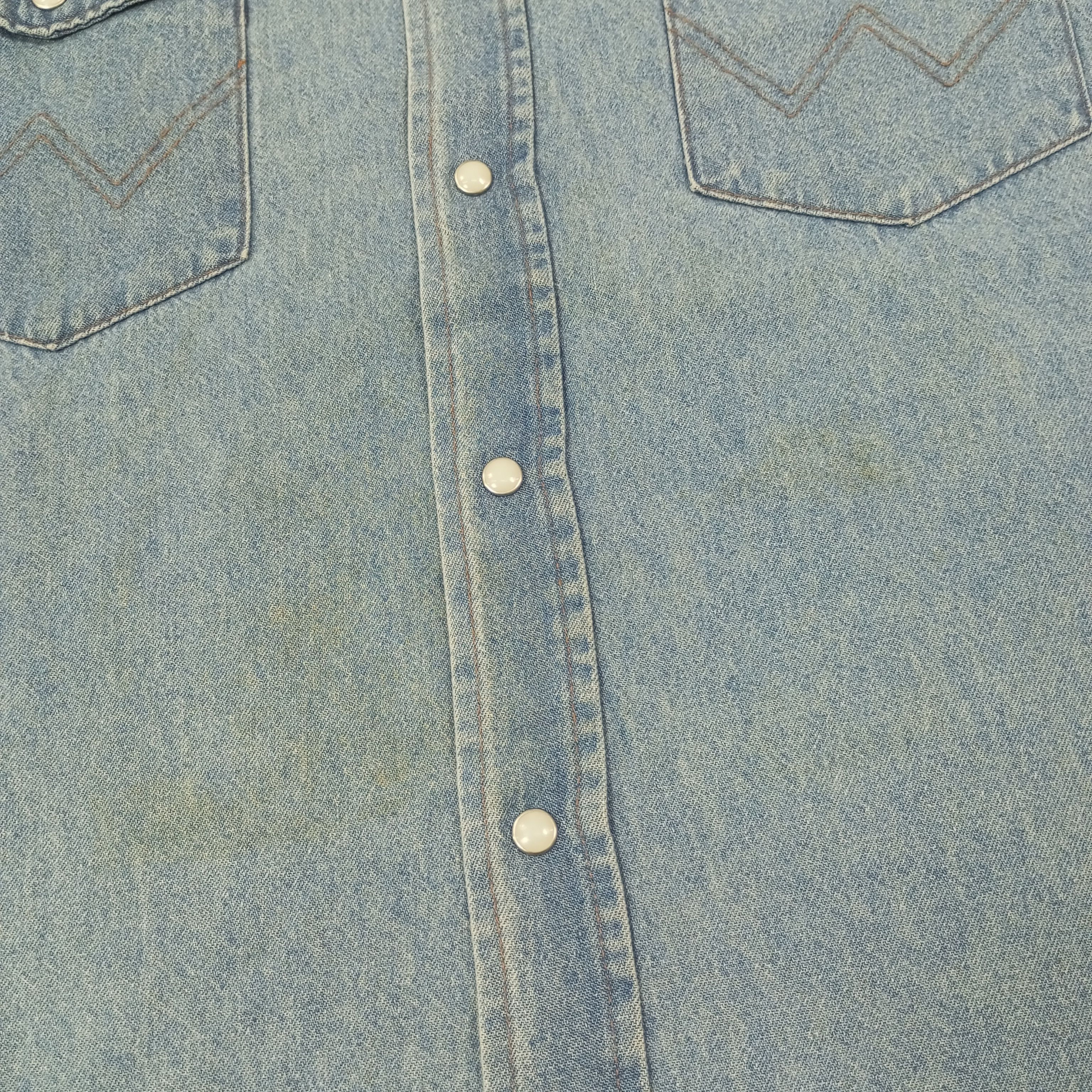 Vintage × Wrangler Wrangler Double Pocket Design Casual Shirt c219n8 Size US L / EU 52-54 / 3 - 6 Thumbnail