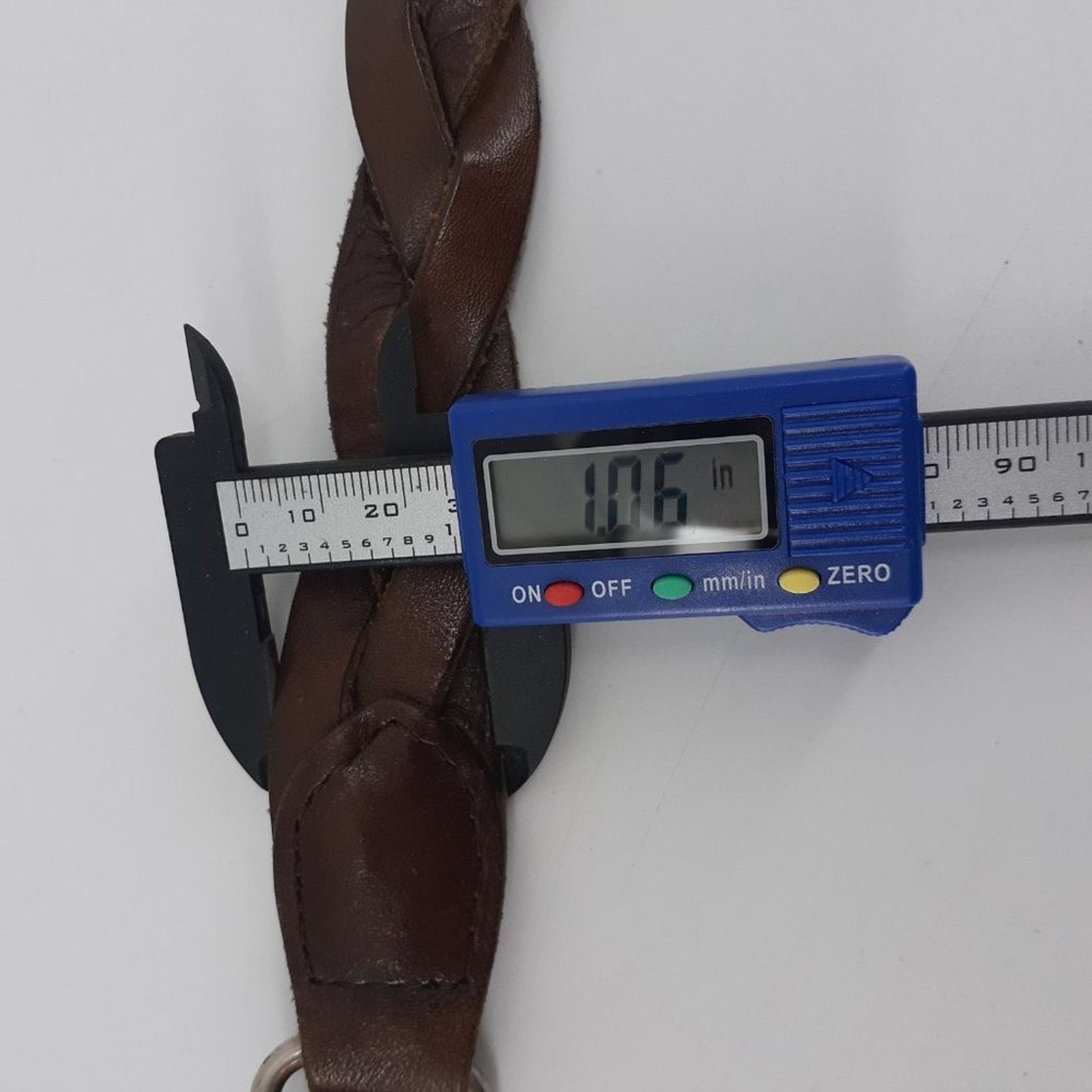Other Hollister California Women's Brown Braided Leather Belt M L Size ONE SIZE - 4 Thumbnail