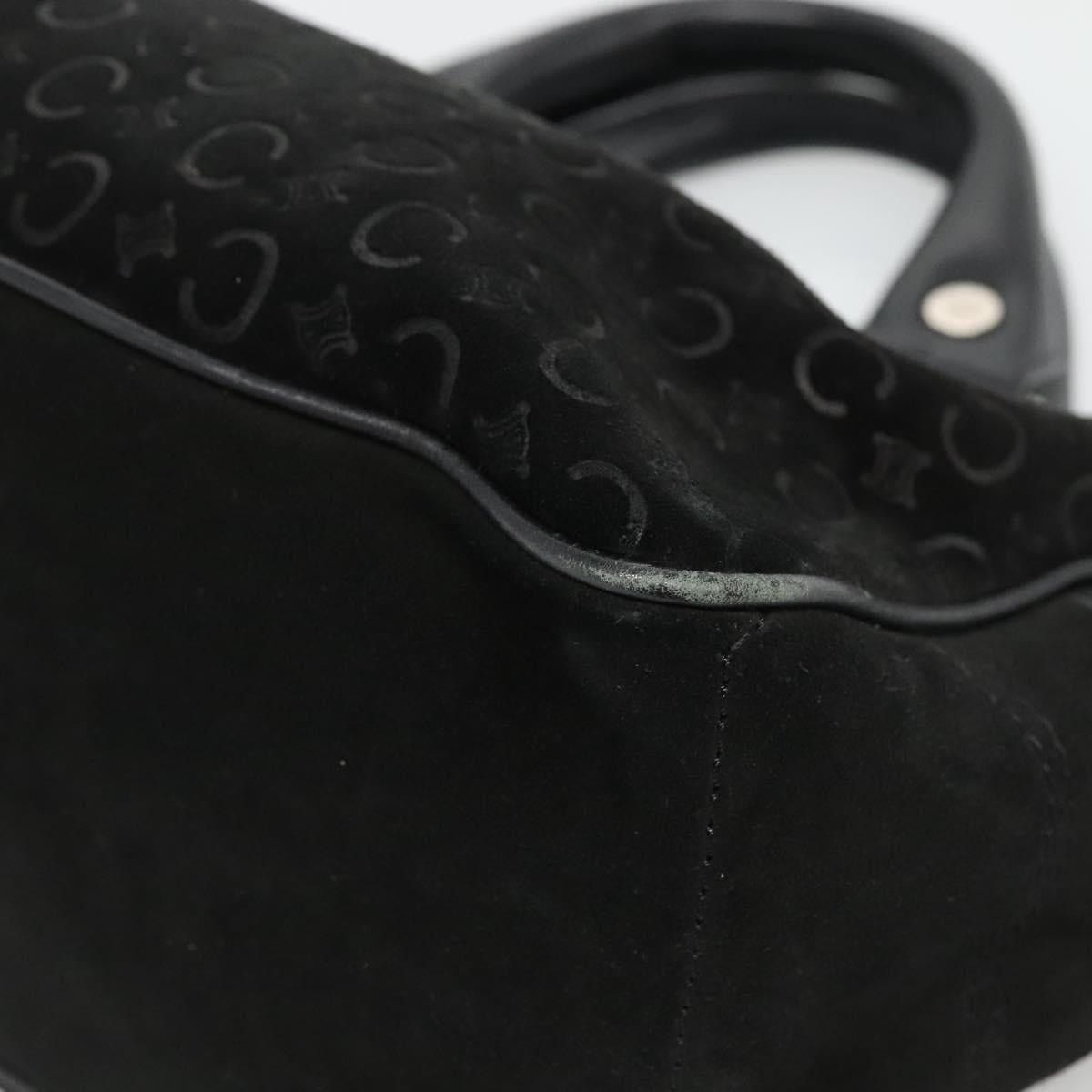 Celine CELINE C Macadam Canvas Hand Bag Suede Black Silver Size ONE SIZE - 9 Thumbnail