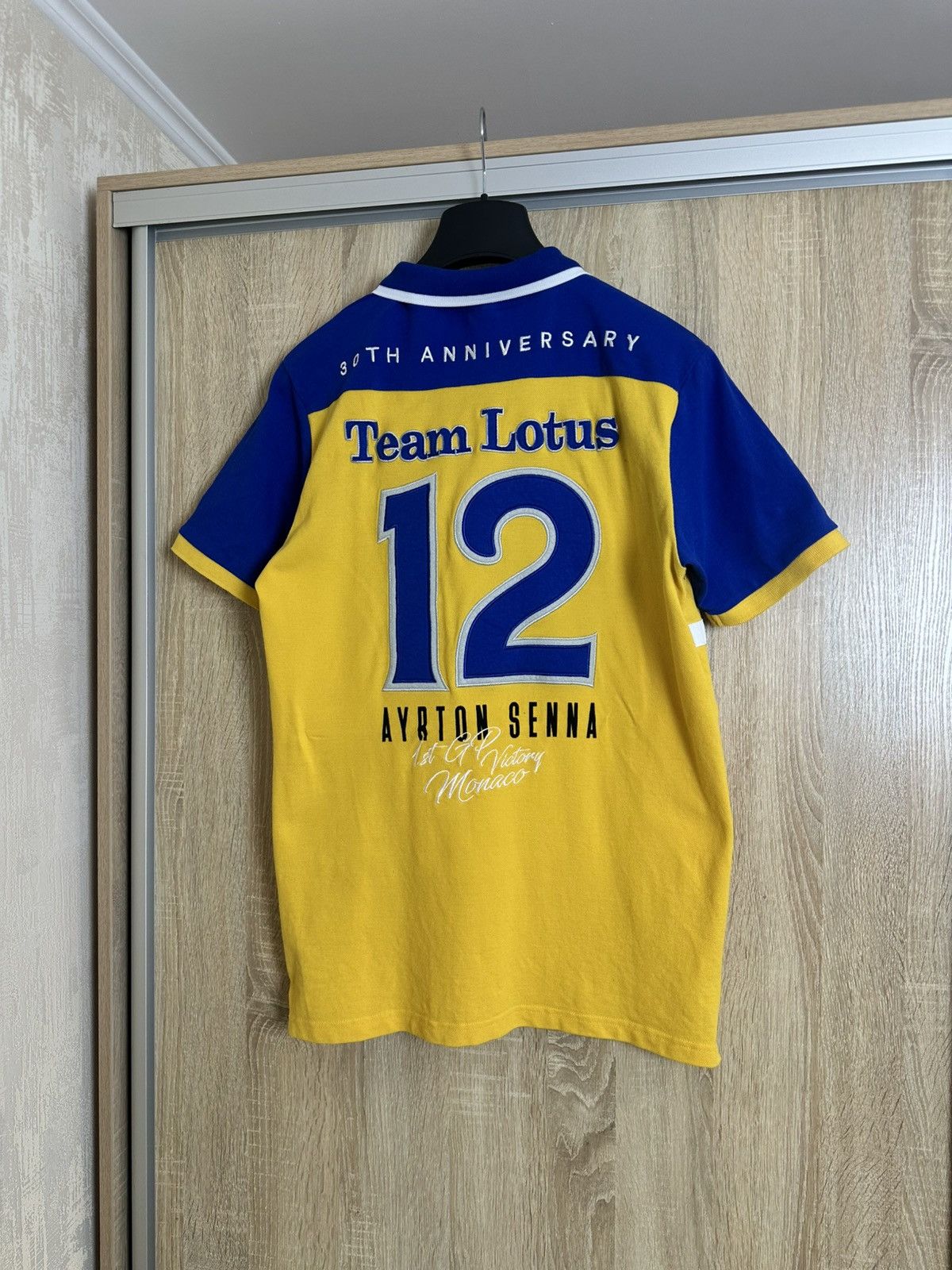 Formula 1 🔥 Ayrton Senna Team Lotus Polo T Shirt Racing Formula BMW Size US M / EU 48-50 / 2 - 2 Thumbnail