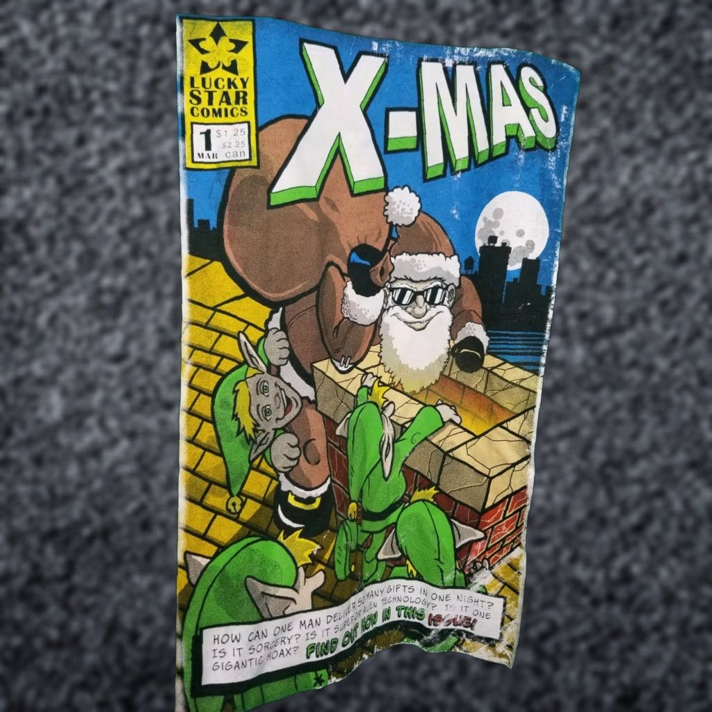 Gildan Mens 2XL Christmas XMAS Parody COMIC SANTA Claus T Shirt Gildan Green 100% Cotton Crew Neck Short Sleeve Graphic Tee Christmas Mens Size US XXL / EU 58 / 5 - 1 Thumbnail