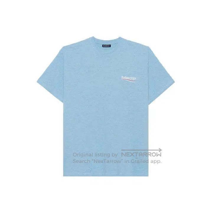 Balenciaga Balenciaga Blue Graphic Crew Neck Short Sleeve T-Shirt. Size US M / EU 48-50 / 2 - 1 Thumbnail