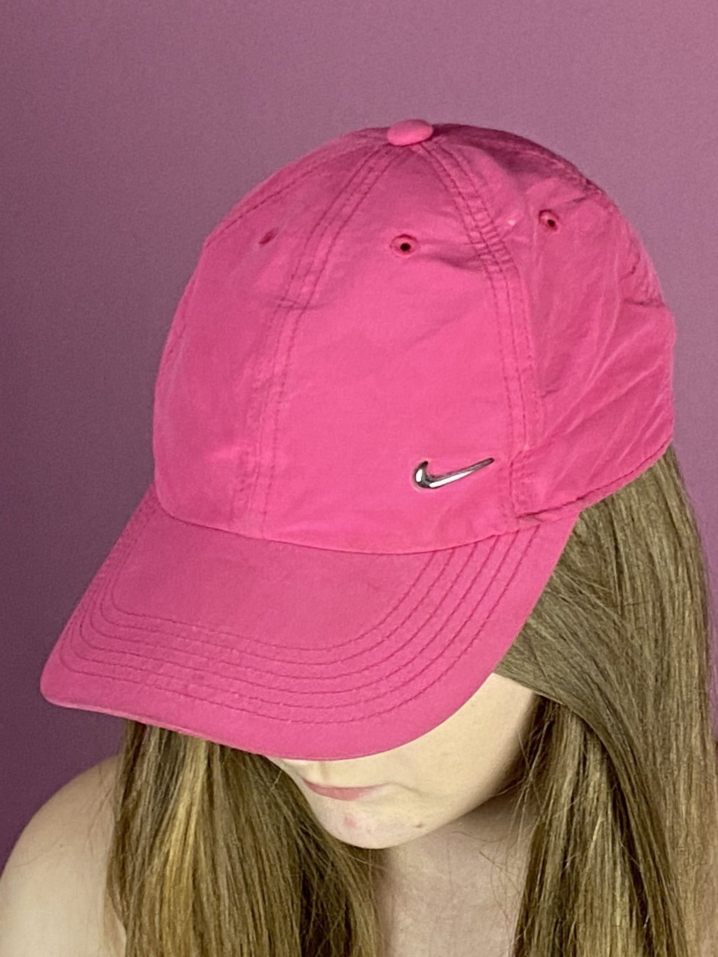 Nike × Vintage Nike Vintage Women's Metal Swoosh Cap - OS Size ONE SIZE - 2 Thumbnail
