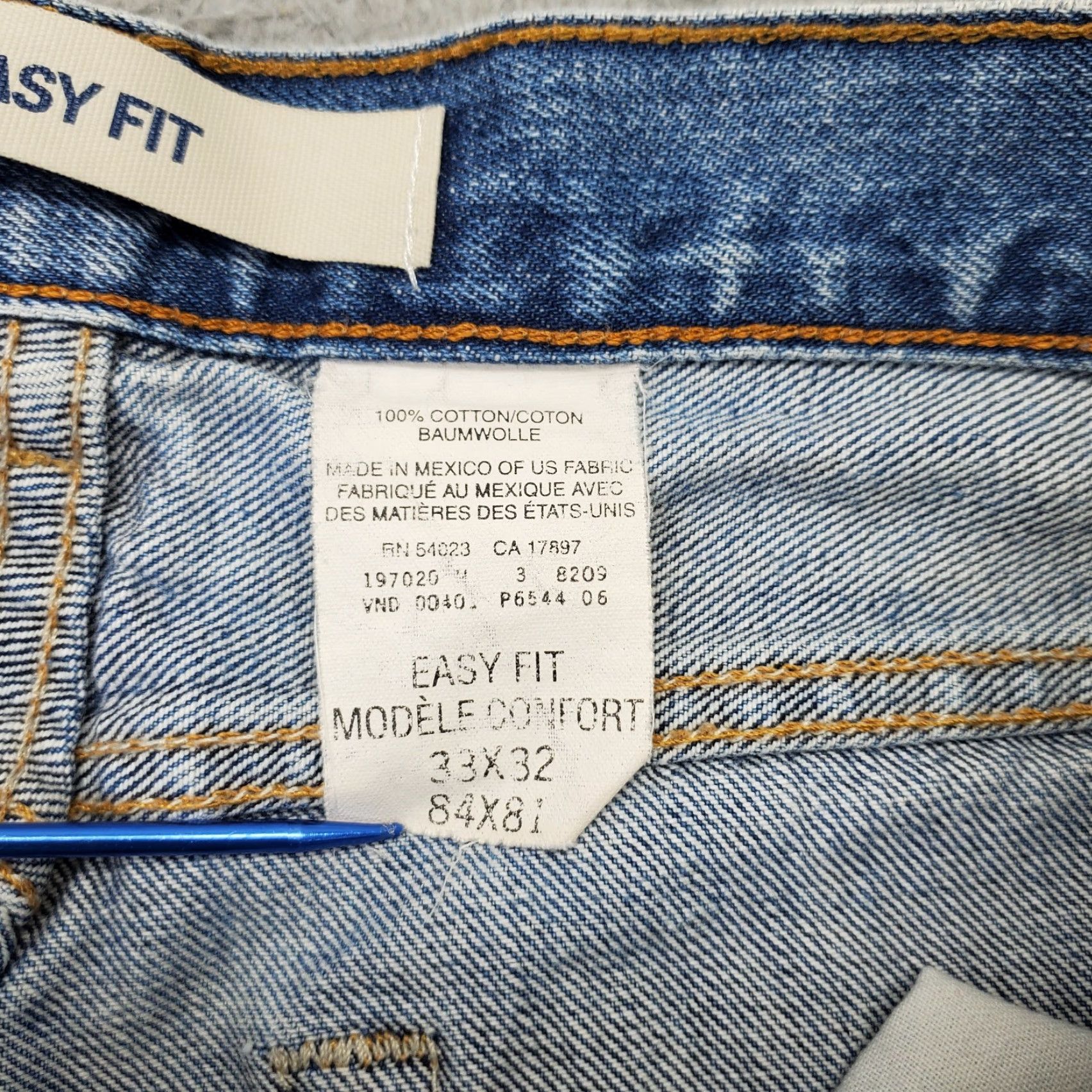 Gap GAP Mens Jeans 33x32 Blue Denim Mid Rise Straight Streetwear Outdoor Size US 33 - 6 Thumbnail