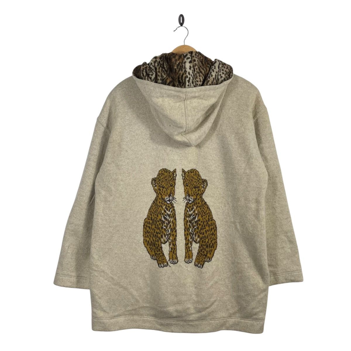 Vintage RECENT PIECE For Ladies Leopard Embroidery Hooded Jacket Size XXL / US 16-18 / IT 52-54 - 4 Thumbnail