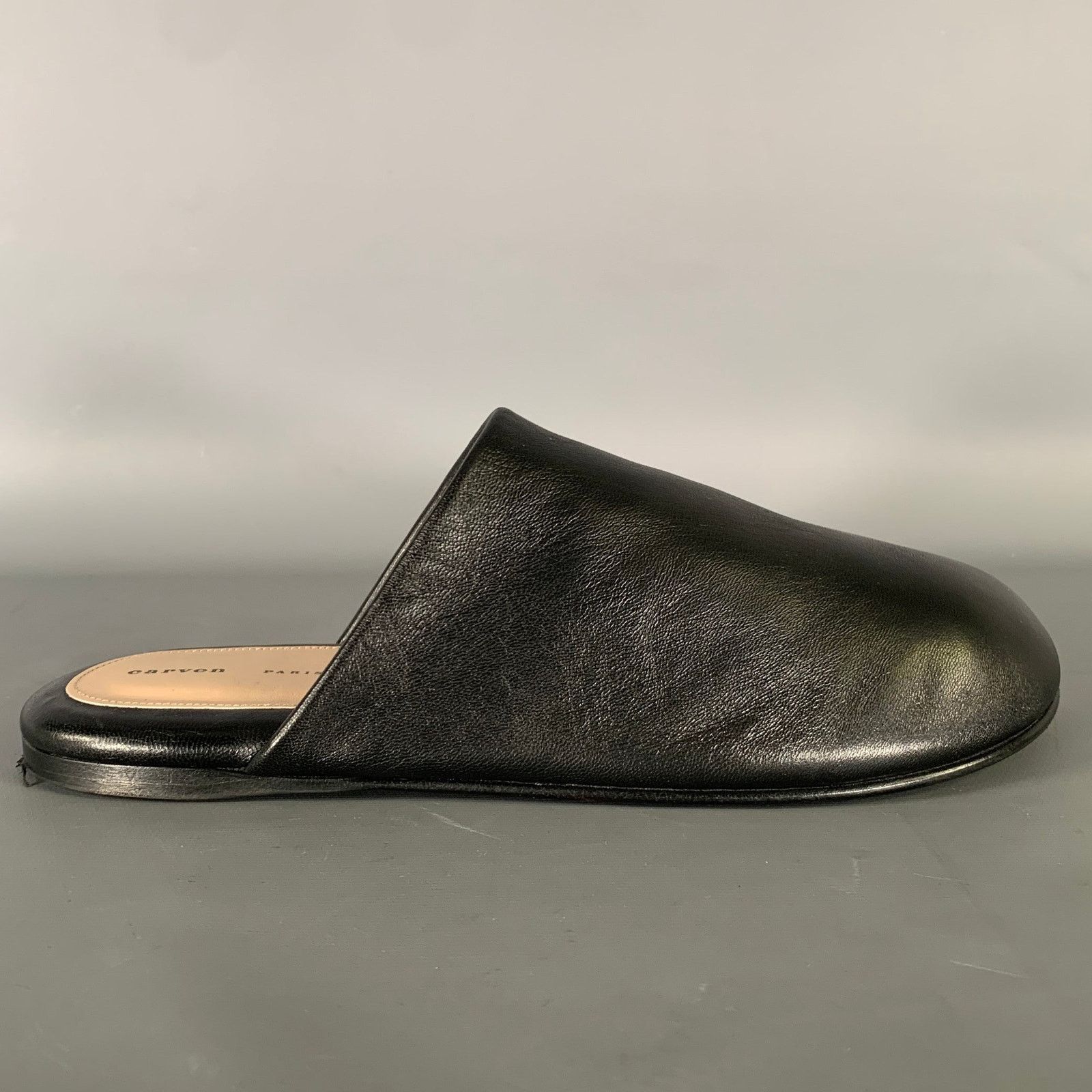 Carven CARVEN Size 10 Black Leather Lambskin Slippers Flats Size US 10 / IT 40 - 2 Thumbnail