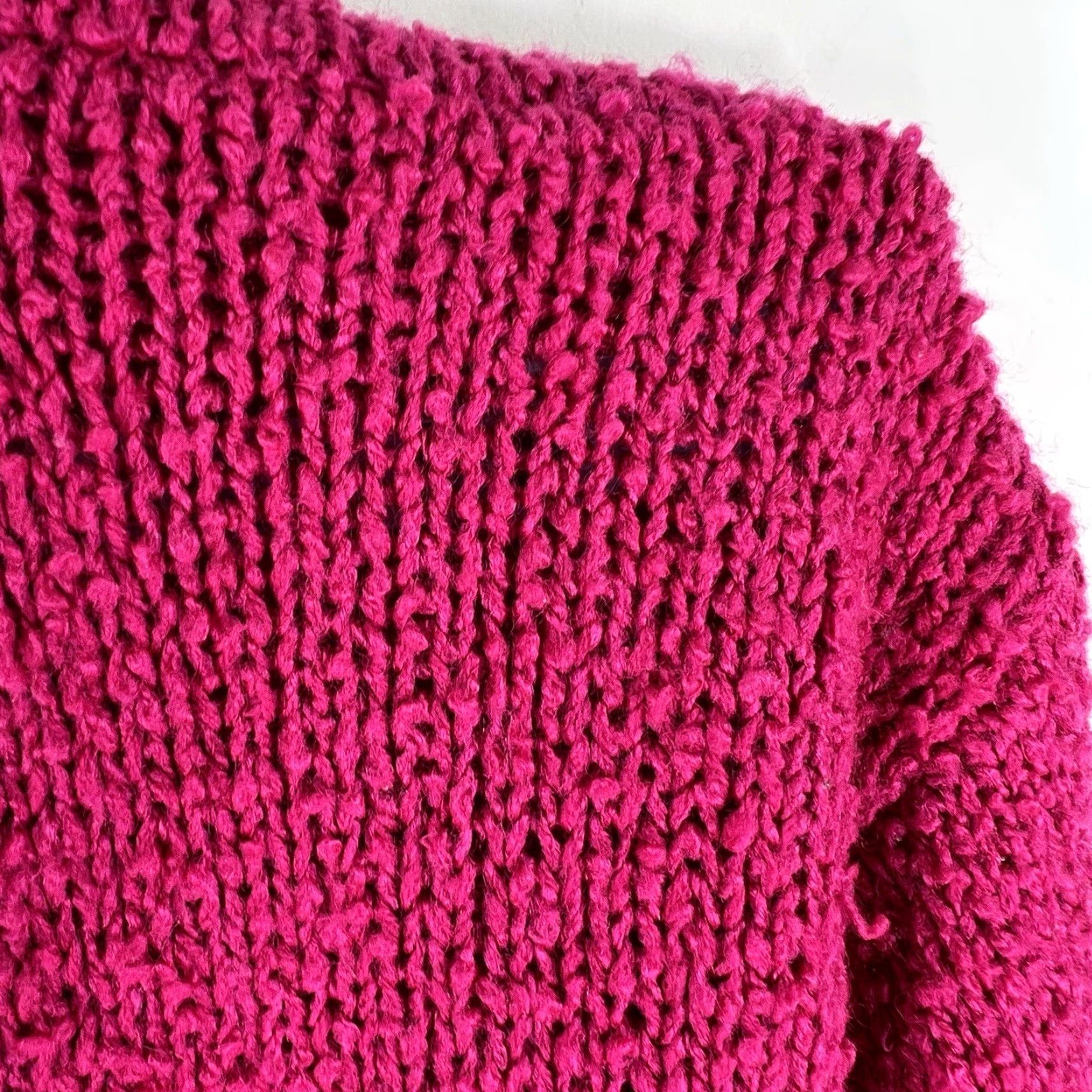 Vintage VINTAGE Bermuda Run Open Front Cardigan Sweater Women's Size L Crayola Pink Pockets Size L / US 10 / IT 46 - 3 Thumbnail