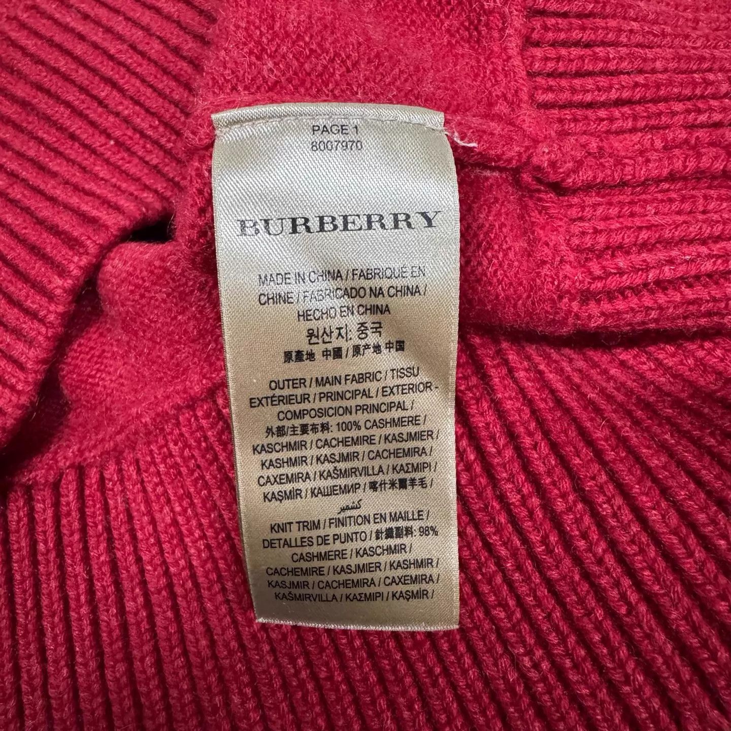 Burberry Burberry Red Horseferry Embroidered Wool Sweater M 99New Size M / US 6-8 / IT 42-44 - 7 Thumbnail
