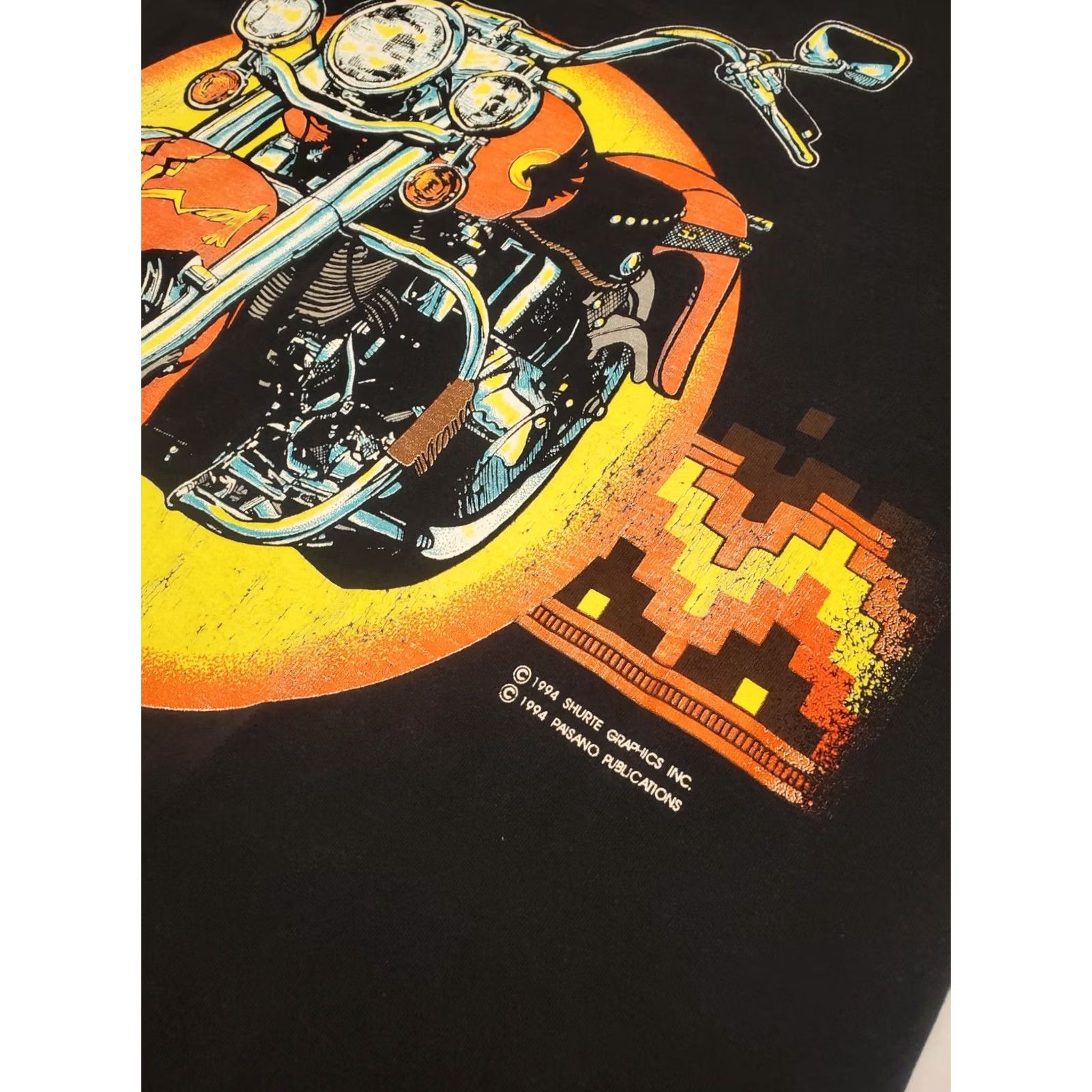 Jerzees VINTAGE JERZEES Sturgis Easy Rider 1994 Black Hills Rally Motorcycle T Shirt Black Graphic Print L Mens 90s Biker Aztec Size US L / EU 52-54 / 3 - 7 Thumbnail