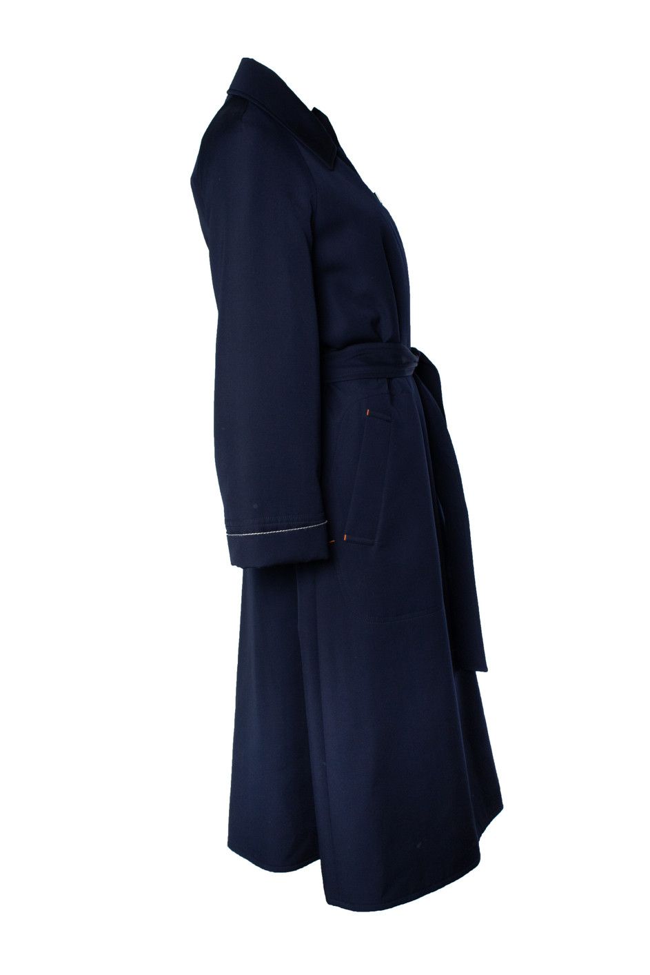 Hermes Hermes, blue wool trench coat Size M / US 6-8 / IT 42-44 - 4 Thumbnail