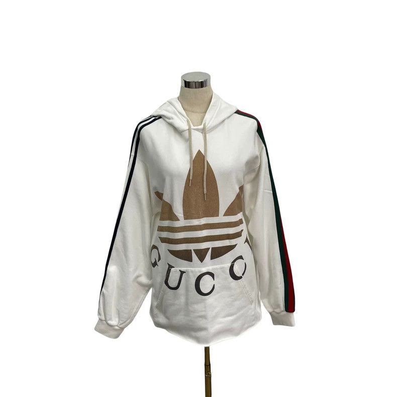 Gucci Gucci Adidas co-branded striped printed letter logo hoodie Size US M / EU 48-50 / 2 - 8 Thumbnail