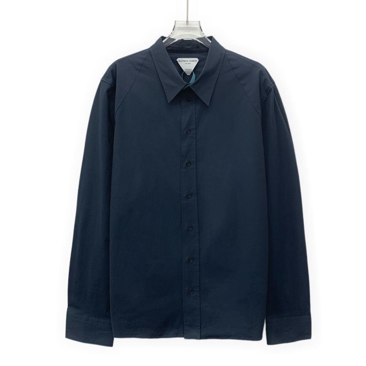 Bottega Veneta Bottega Veneta Dark Navy Cotton Long Sleeve Shirt K26WX Size US XXS / EU 40 - 1 Thumbnail