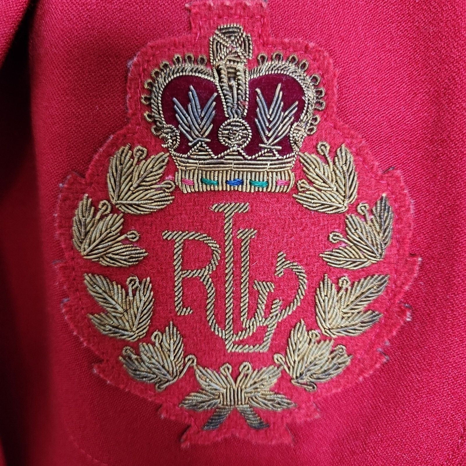 Lauren Ralph Lauren Lauren Ralph Lauren Crested Wool Blazer Red 8 Preppy 90s Size M / US 6-8 / IT 42-44 - 4 Thumbnail