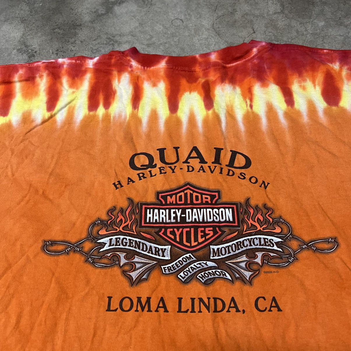 Harley Davidson × Vintage Vintage 2006 Harley Davidson 🇺🇸 Tie-Dye Long-Sleeve T-Shirt Size US XXL / EU 58 / 5 - 6 Thumbnail