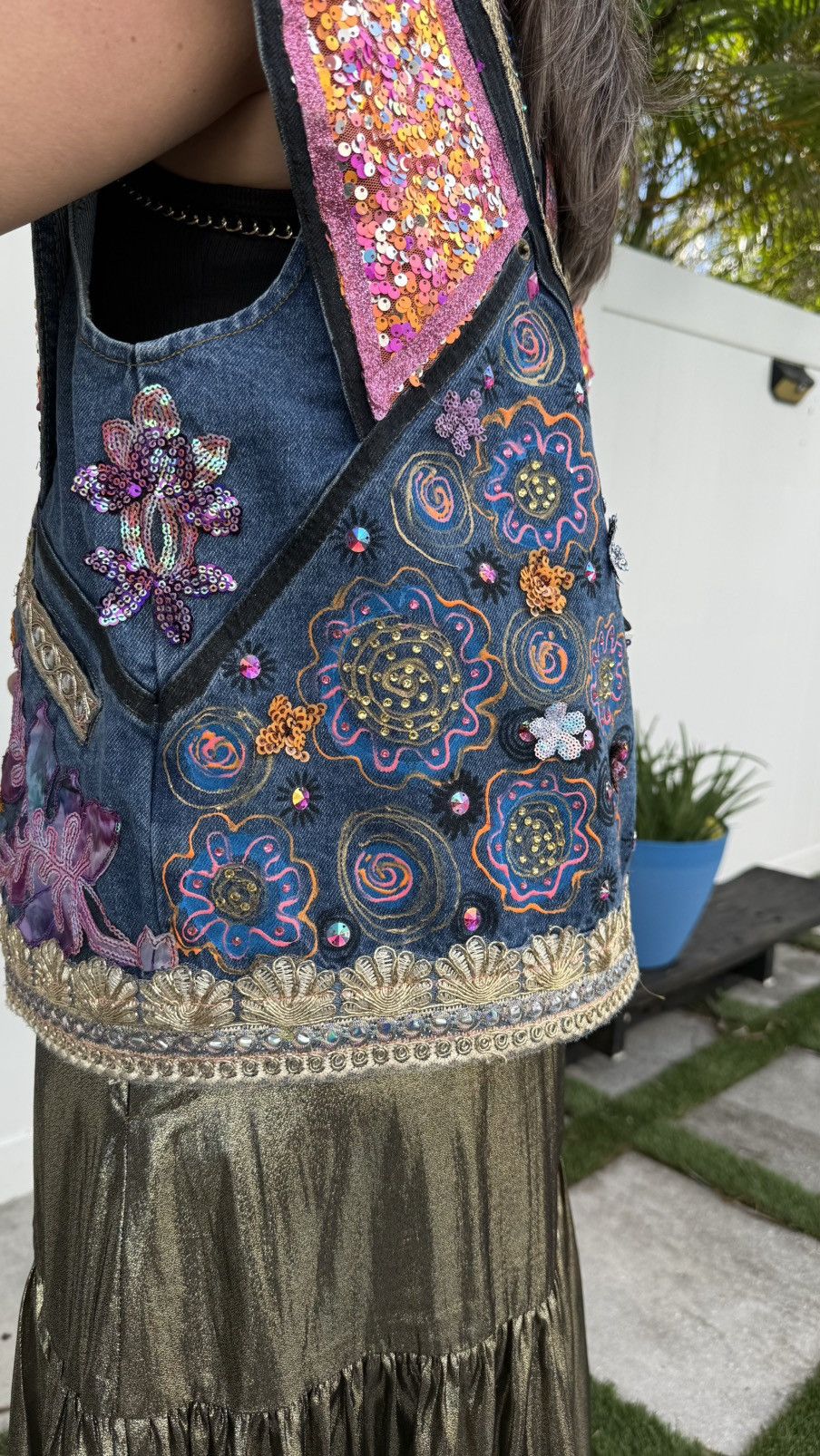 Other Denim vest Hindu style Size S / US 4 / IT 40 - 8 Thumbnail