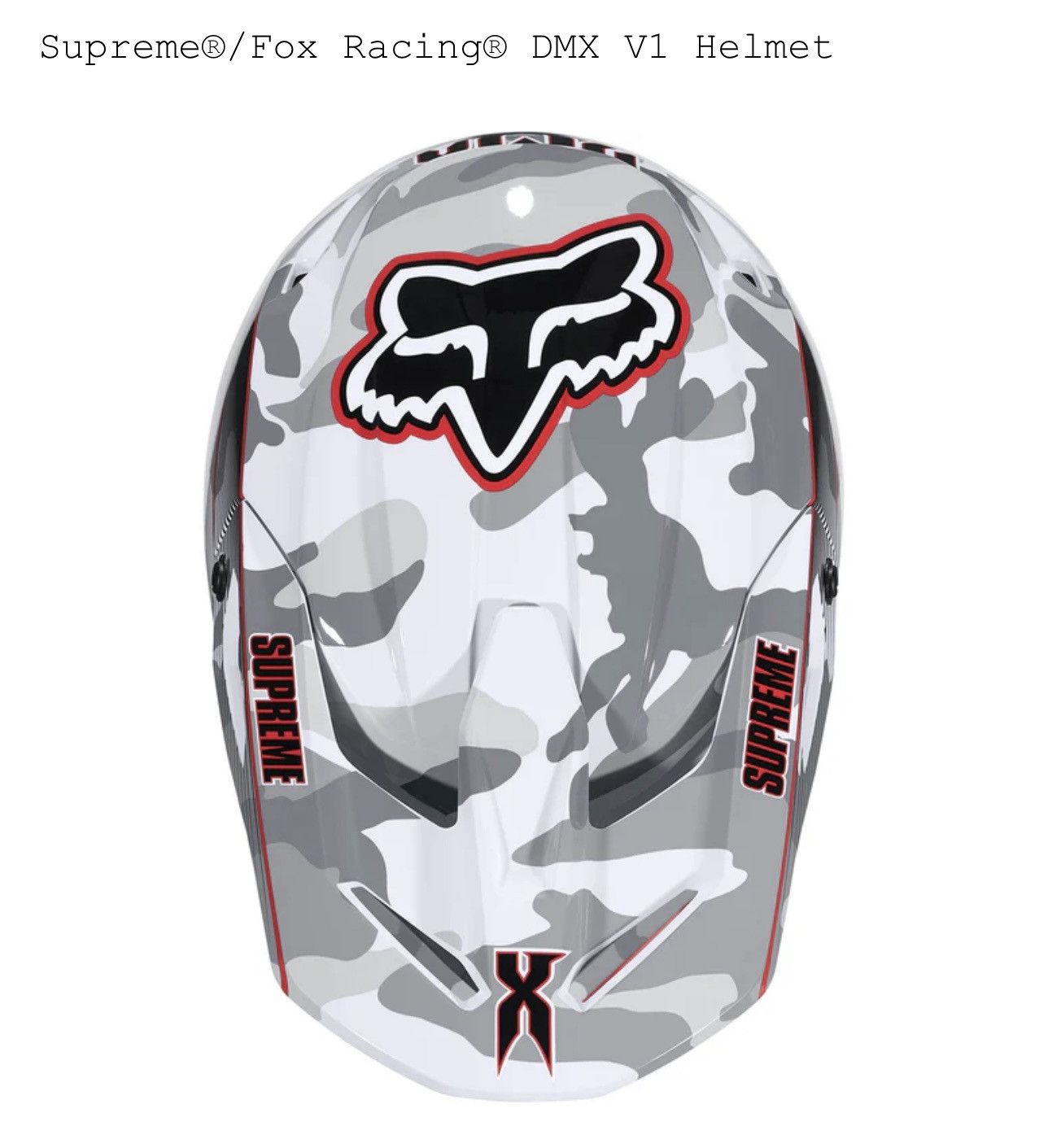 Fox Racing × Supreme Supreme x Fox Racing DMX V1 Helmet Size ONE SIZE - 8 Thumbnail