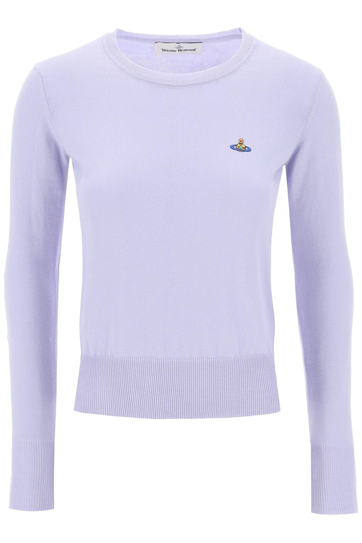 image of Vivienne Westwood Embroidered Logo Pullover in Lavender, Women's (Size Medium)