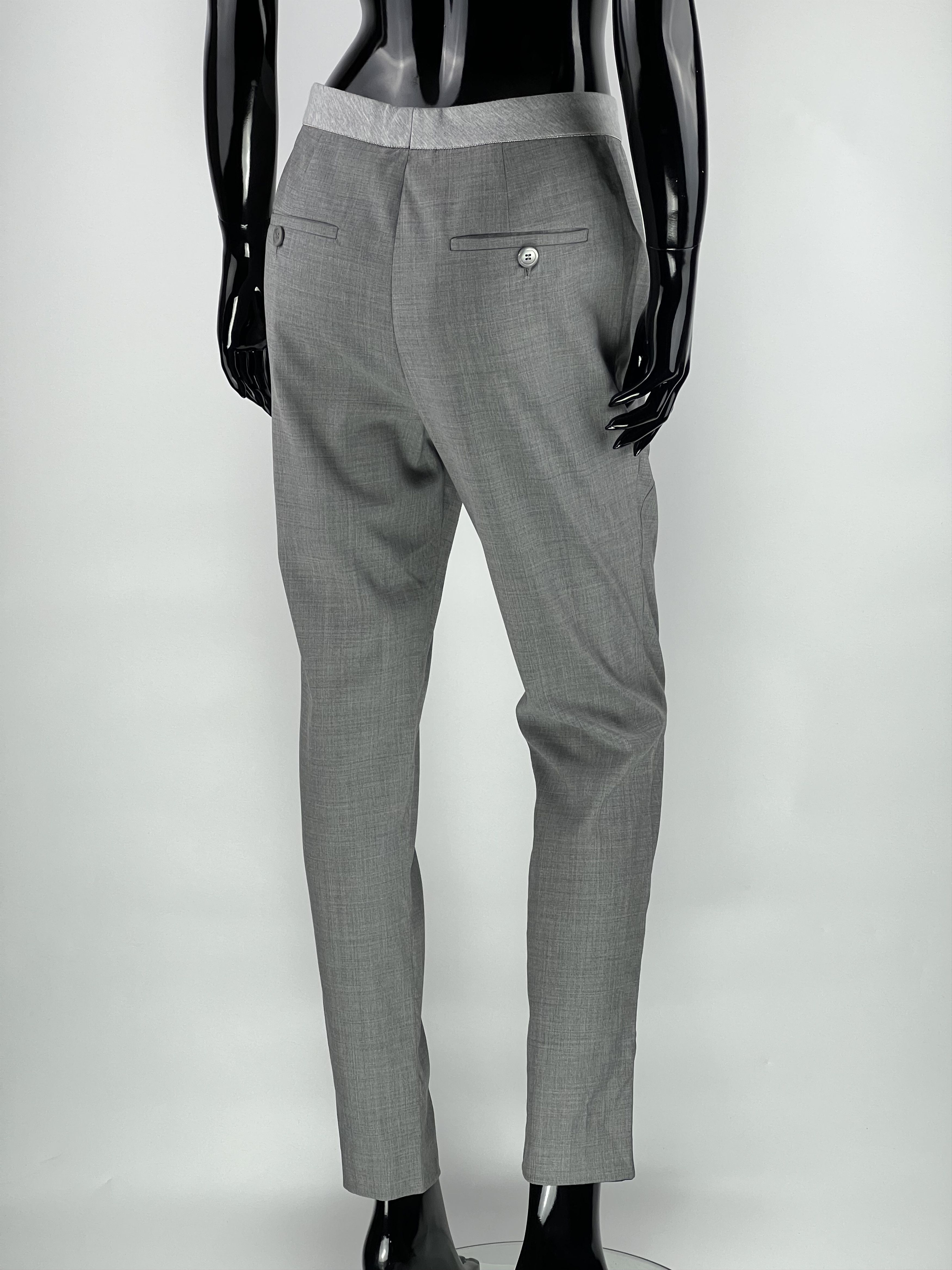 Brunello Cucinelli Brunello Cucinelli Wool Silk Trousers Pants Size IT38 Size 26" / US 2 / IT 38 - 2 Thumbnail