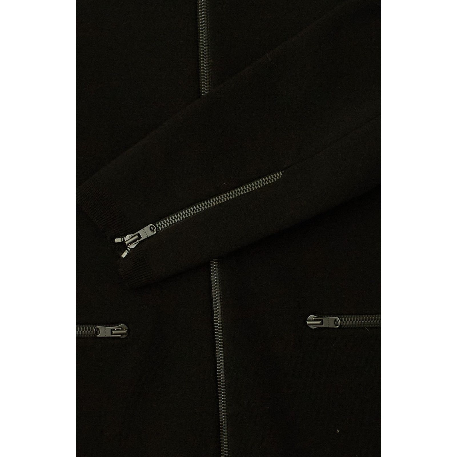 Alaia Black Wool Knit Zip Coat Size XS / US 0-2 / IT 36-38 - 3 Thumbnail