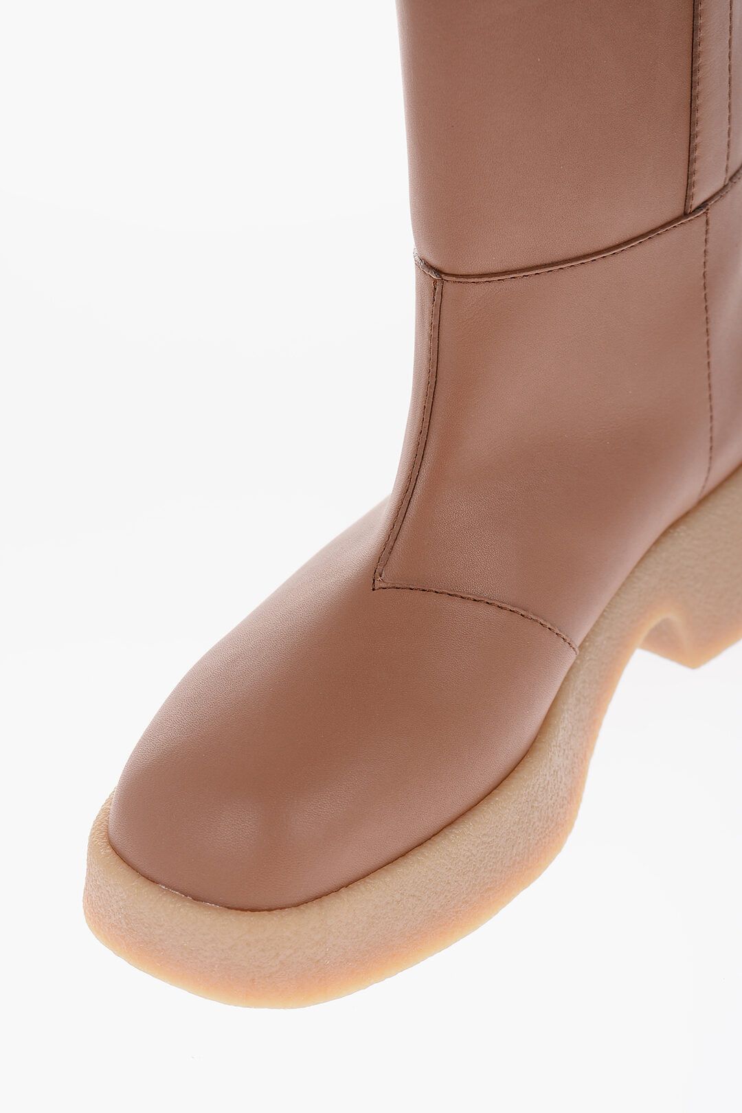 Stella McCartney og1mm0824 Rubber Sole Skyla Cuir Boots in Brown Size US 7 / IT 37 - 4 Thumbnail