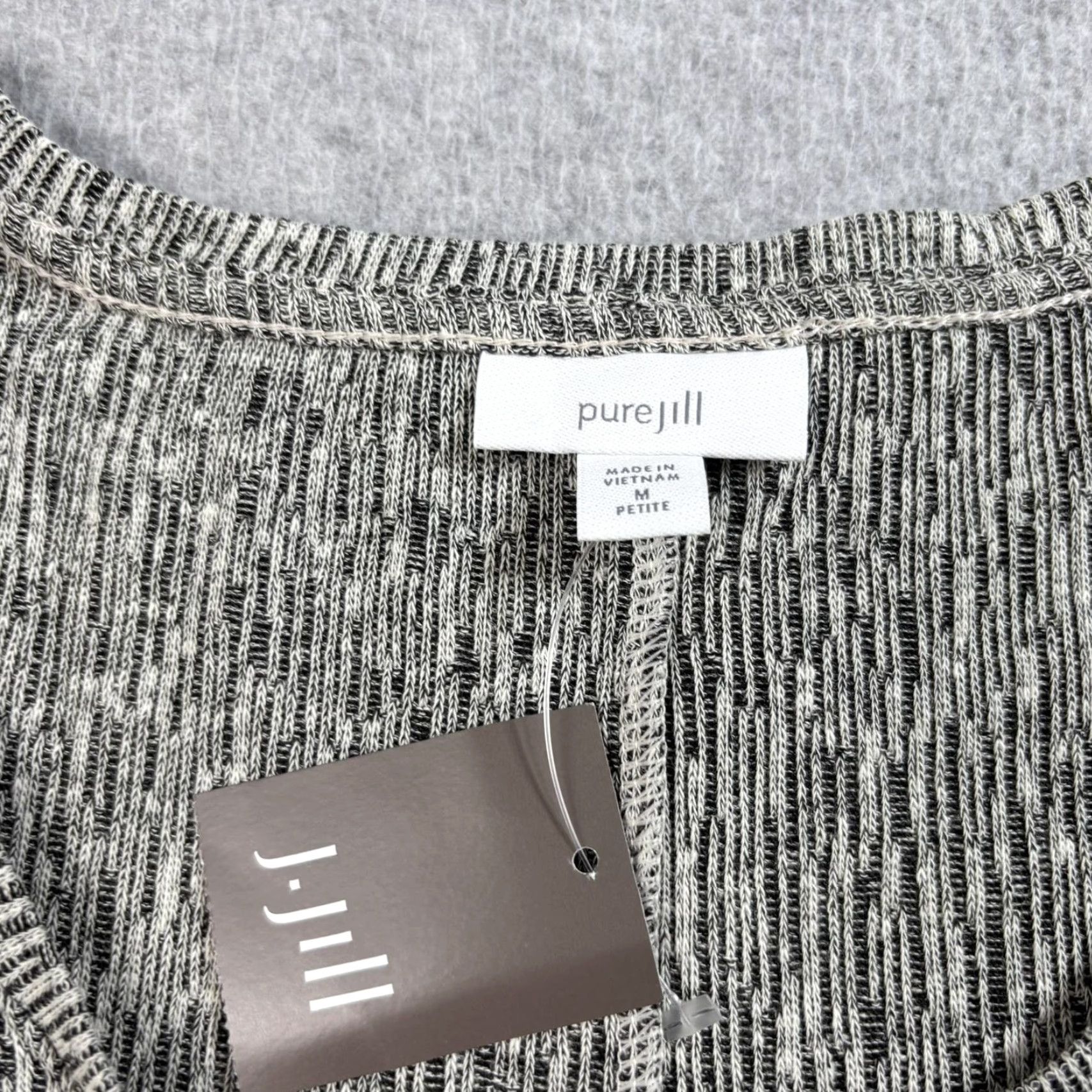 J. Jill VINTAGE J. Jill Pure Jill Sweater Shirt Women Medium Petite Gray V-Neck Tunic Dress Capsule Size M / US 6-8 / IT 42-44 - 3 Thumbnail