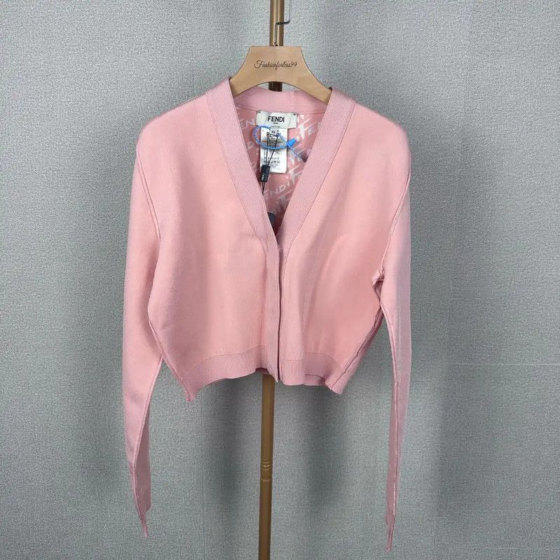 Fendi Fendi Pink Recycled Fiber Women's Cardigan 0089 Size XXL / US 16-18 / IT 52-54 - 1 Thumbnail