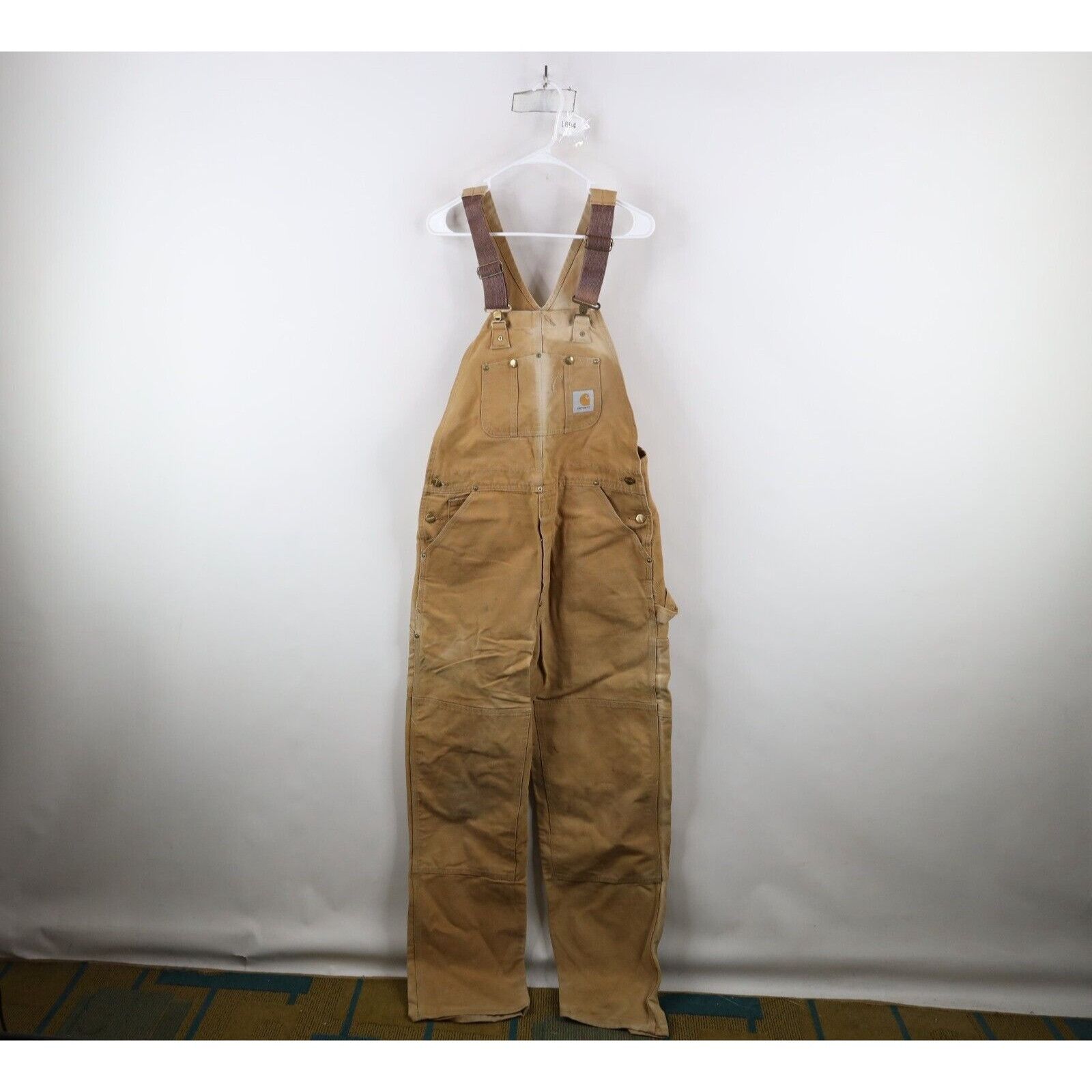 Carhartt × Vintage Vintage 90s Carhartt Distressed Double Knee Canvas Overalls Size US 34 / EU 50 - 1 Thumbnail