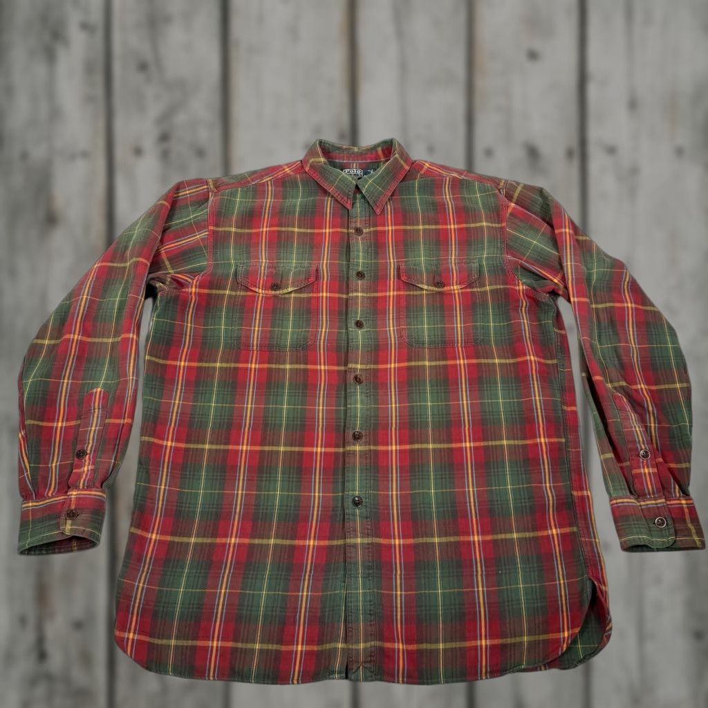 Polo Ralph Lauren VINTAGE Polo Ralph Lauren Shirt Mens M Plaid Flannel Button-Up Chin Strap Size US M / EU 48-50 / 2 - 1 Thumbnail