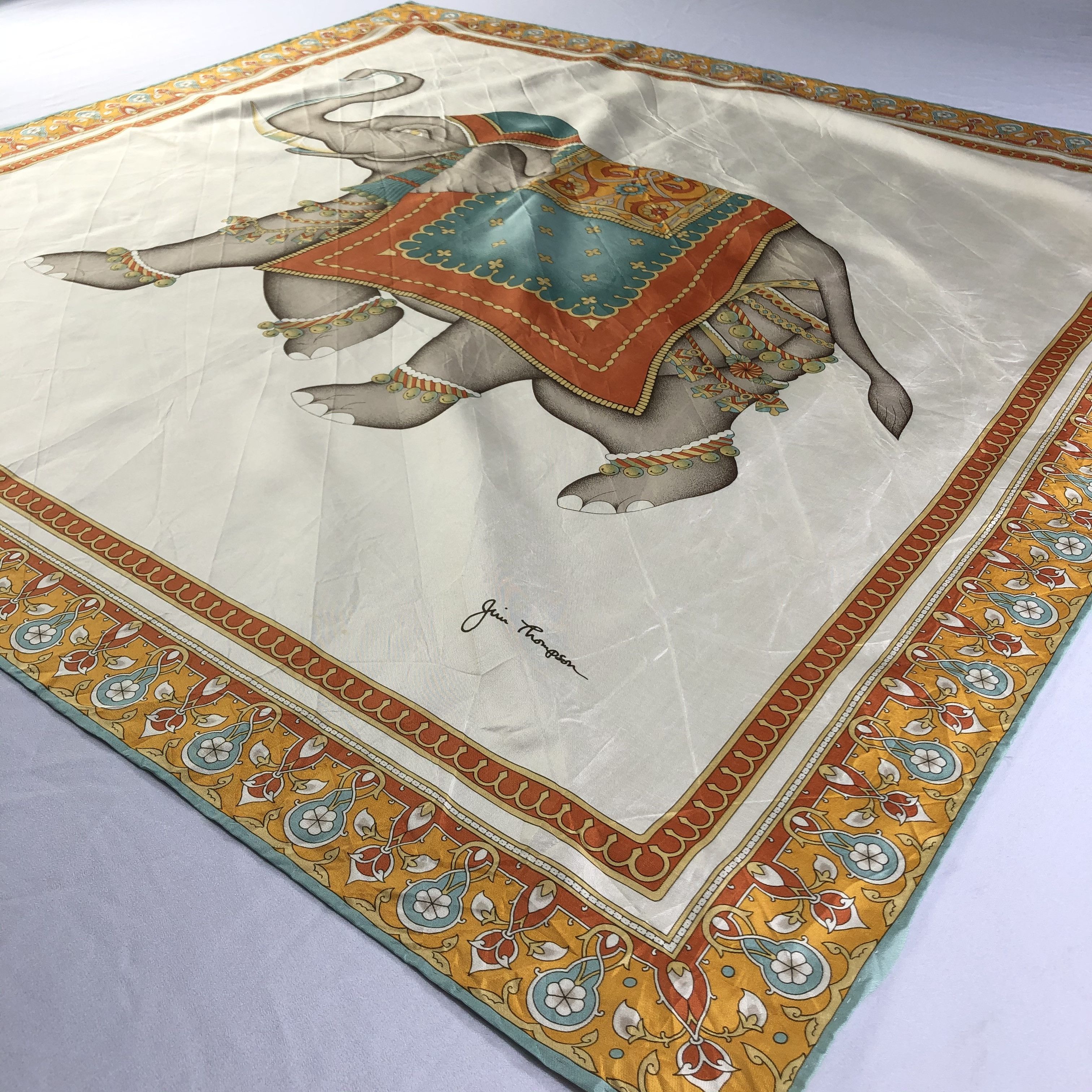 Jim Thompson × Vintage Vintage Jim Thompson Silk Scarf Size ONE SIZE - 3 Thumbnail