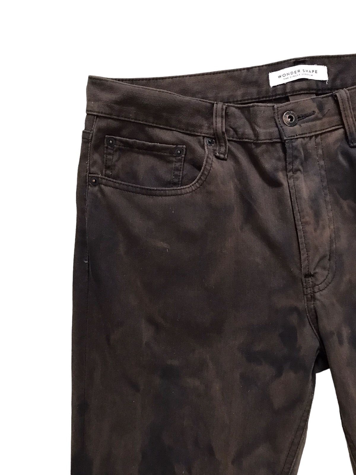 Japanese Brand GU Wonder Shape Acid Wash The Circle Stretch Pants Size US 34 / EU 50 - 3 Thumbnail