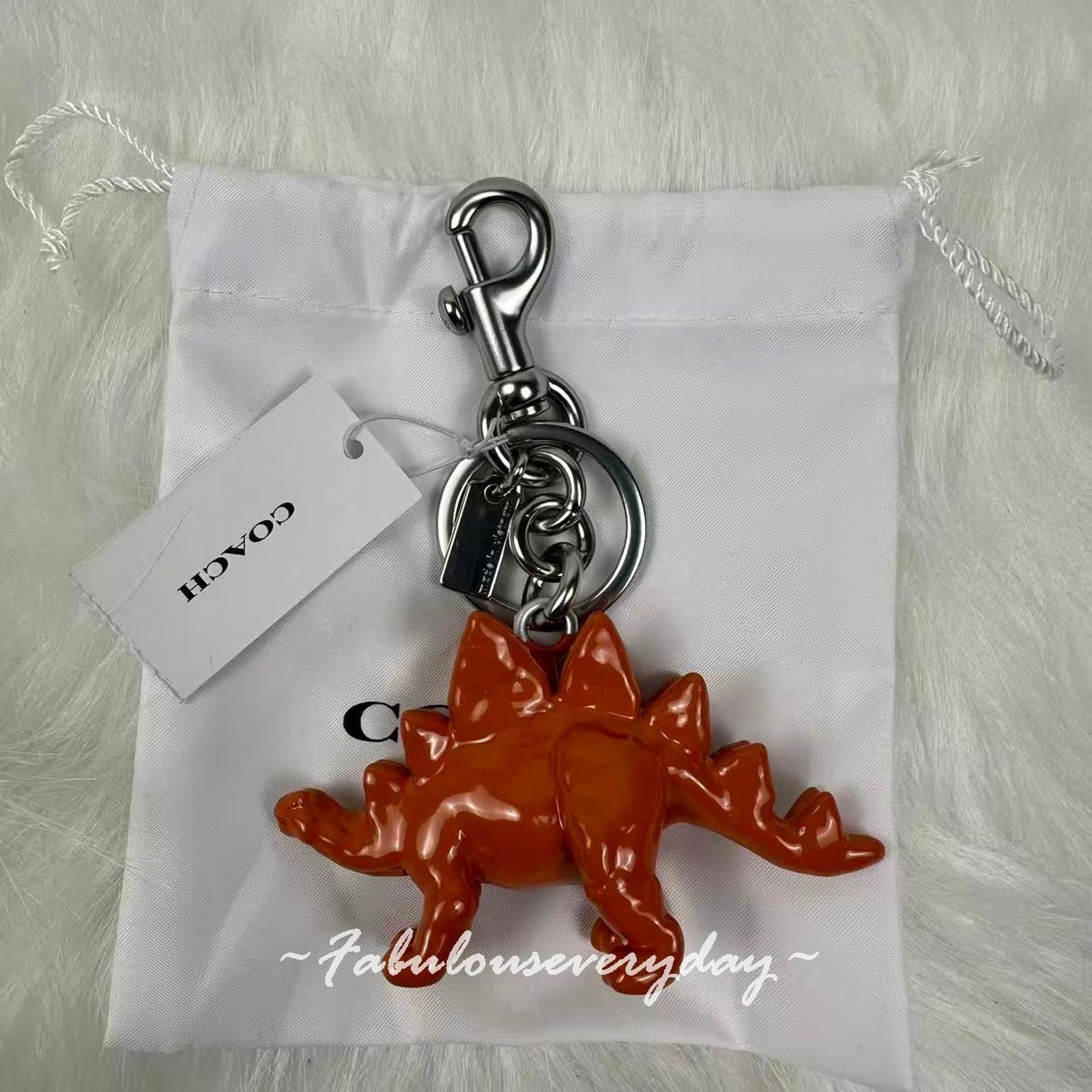 Coach Coach Stegosaurus Bag Charm With Keyring Key Chain CEB63 NWT Size ONE SIZE - 4 Thumbnail