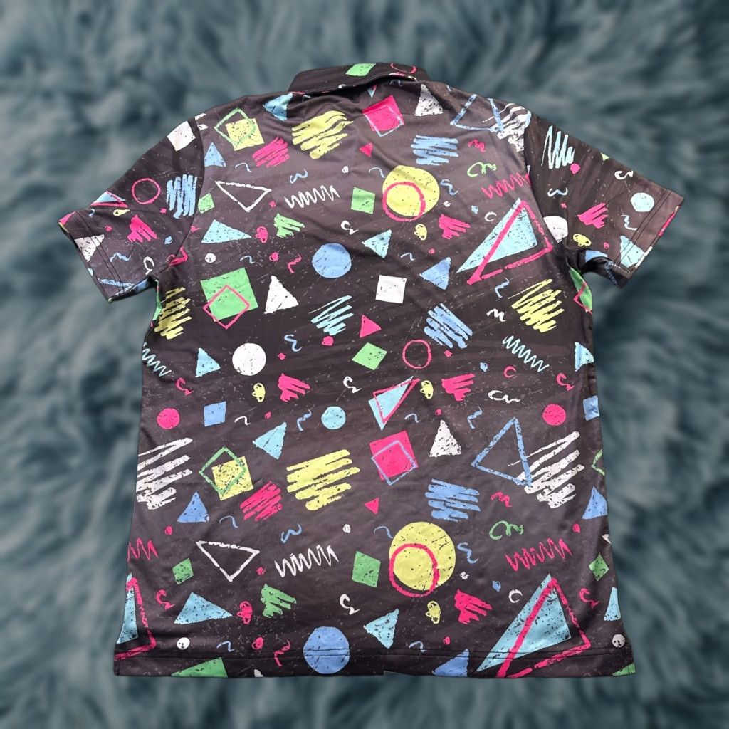 Vintage Sunday Swagger Polo Shirt Mens M All Over Print Floral Short Sleeve Collared Pullover Golf Size US M / EU 48-50 / 2 - 1 Thumbnail