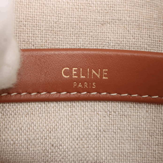 Celine Triomphe Small Cabas Two-Way Handbag White x Green Size ONE SIZE - 10 Thumbnail