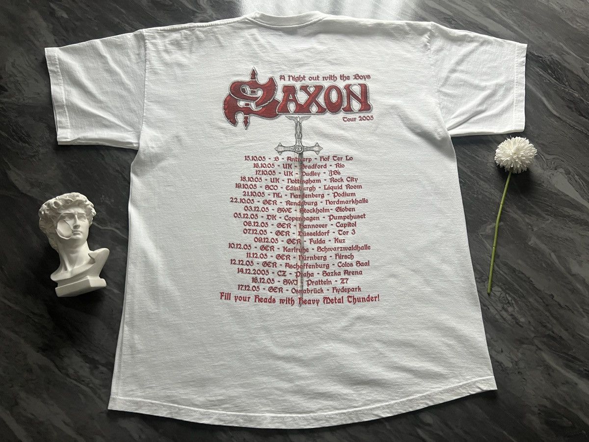 Band Tees Saxon : A Night Out With The Boys Tour 2005 Size US XL / EU 56 / 4 - 7 Thumbnail