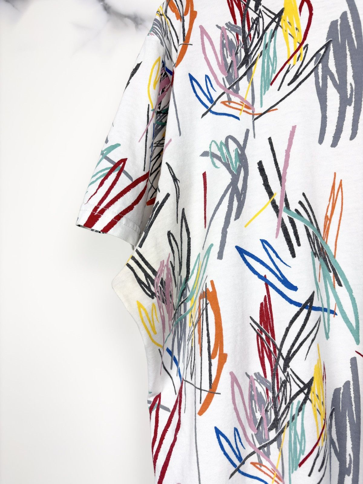 Dior SS15 Dior Homme Scribble Print Tshirt KVA White Size US XXL / EU 58 / 5 - 5 Thumbnail