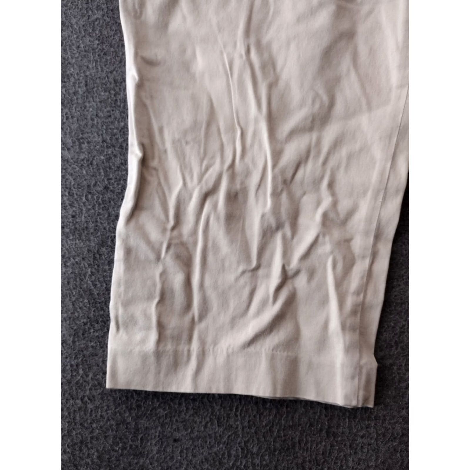 Vintage New Directions Beige Capri Pants 10P Petite Cotton Blend Flat Front Casual Party/Cocktail Womens 10P Beige Capri Pants (Capri) Size 32" / US 10 / IT 46 - 7 Thumbnail