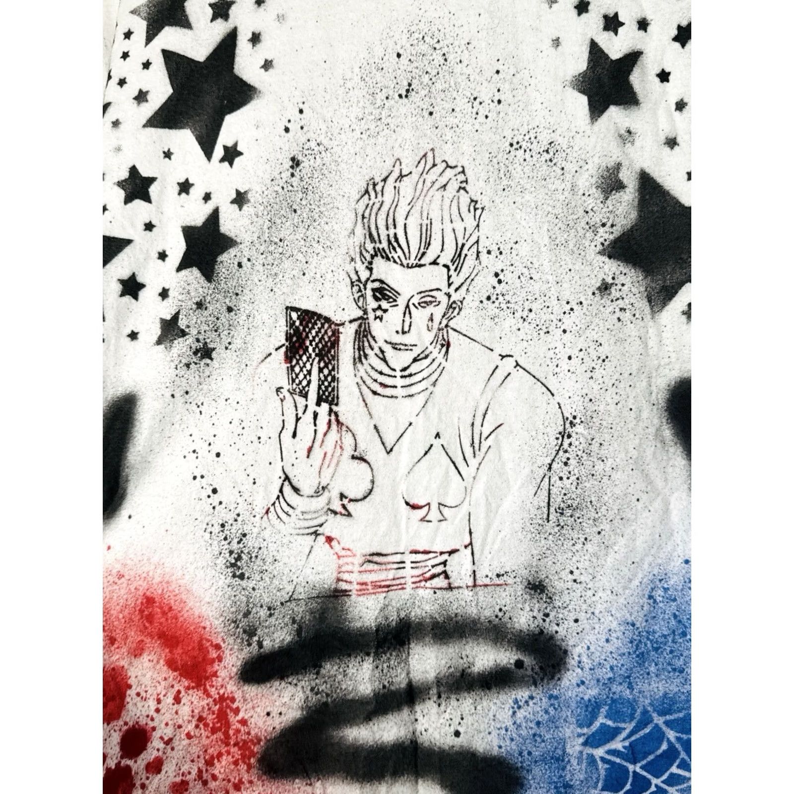 Hunter Hunter x Hunter Hisoka Killua Custom Airbrush Style Tee XL White Shirt Men Anime Art Size US XL / EU 56 / 4 - 6 Thumbnail