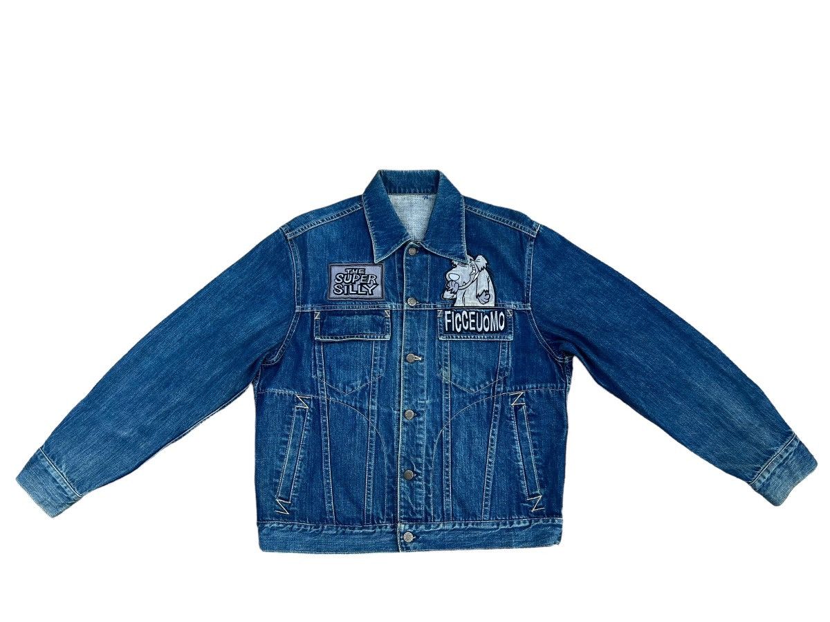 Japanese Brand Vintage 90s Ficce Jeans X Hanna-Barbera Denim Trucker Jacket Size US M / EU 48-50 / 2 - 1 Thumbnail