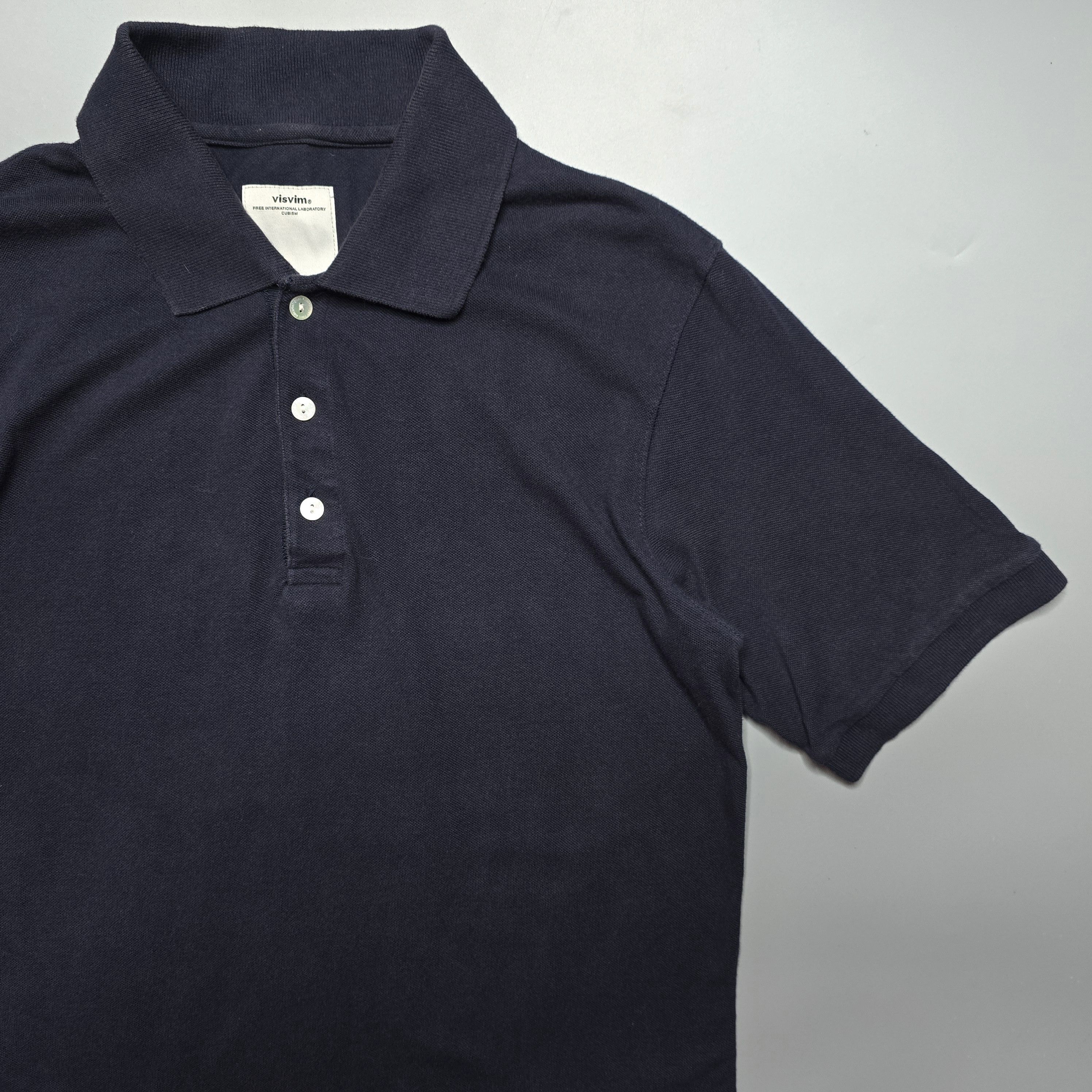 Visvim Visvim - Luxsic Cotton Polo - Navy Size US M / EU 48-50 / 2 - 3 Thumbnail