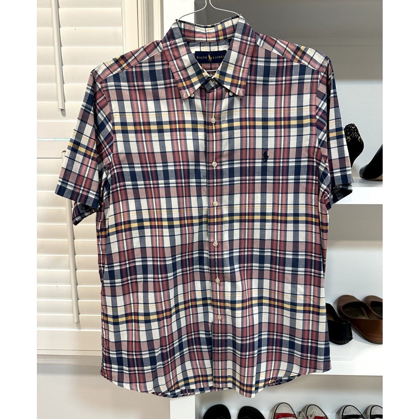 Ralph Lauren Ralph Lauren VTG Short Sleeve Plaid Button Down Cotton L Size US L / EU 52-54 / 3 - 1 Thumbnail