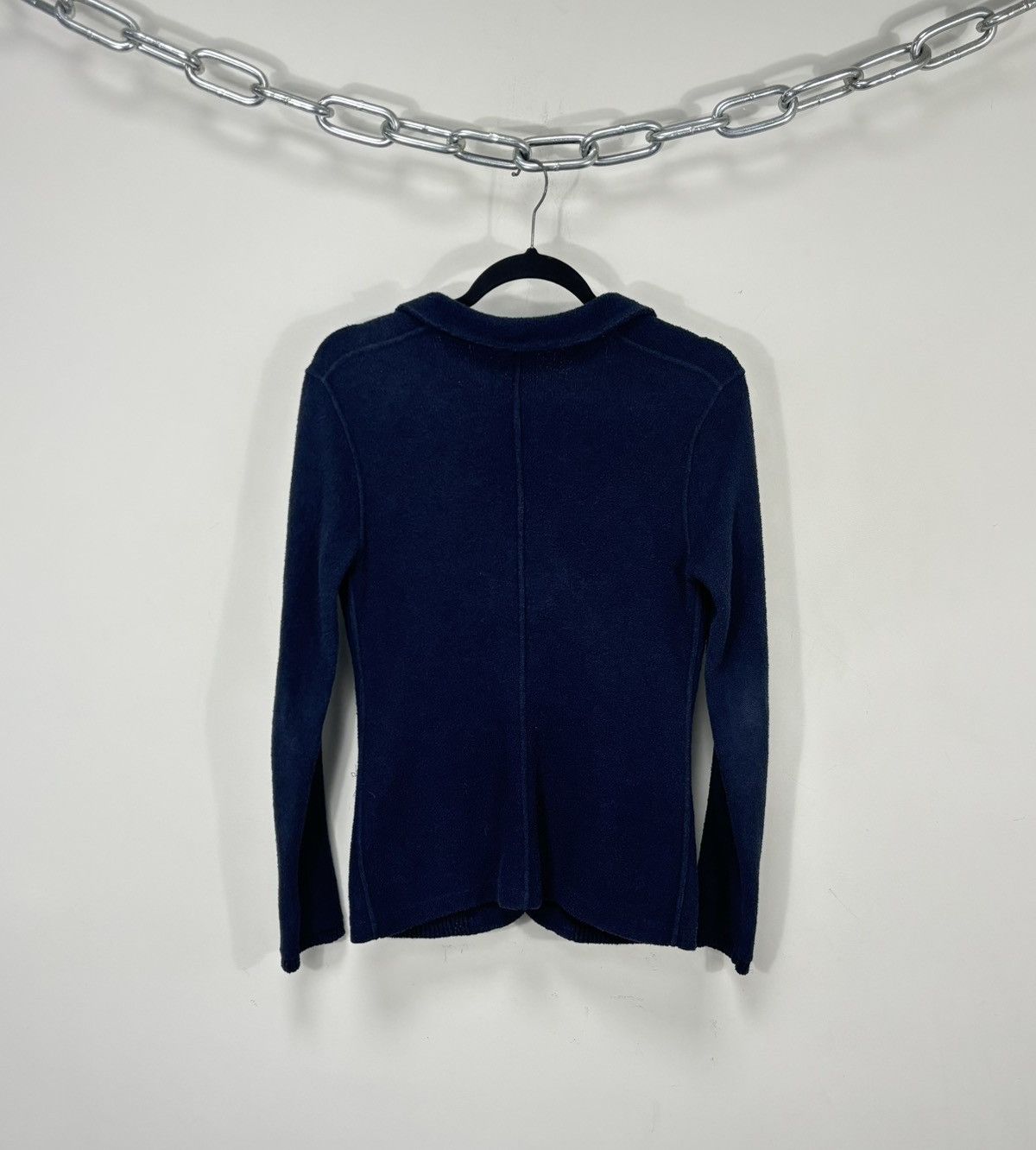 Lardini Lardini Knitwear Women’s 2-Buttons Navy Blue Cardigan Blazer Size S / US 4 / IT 40 - 2 Thumbnail