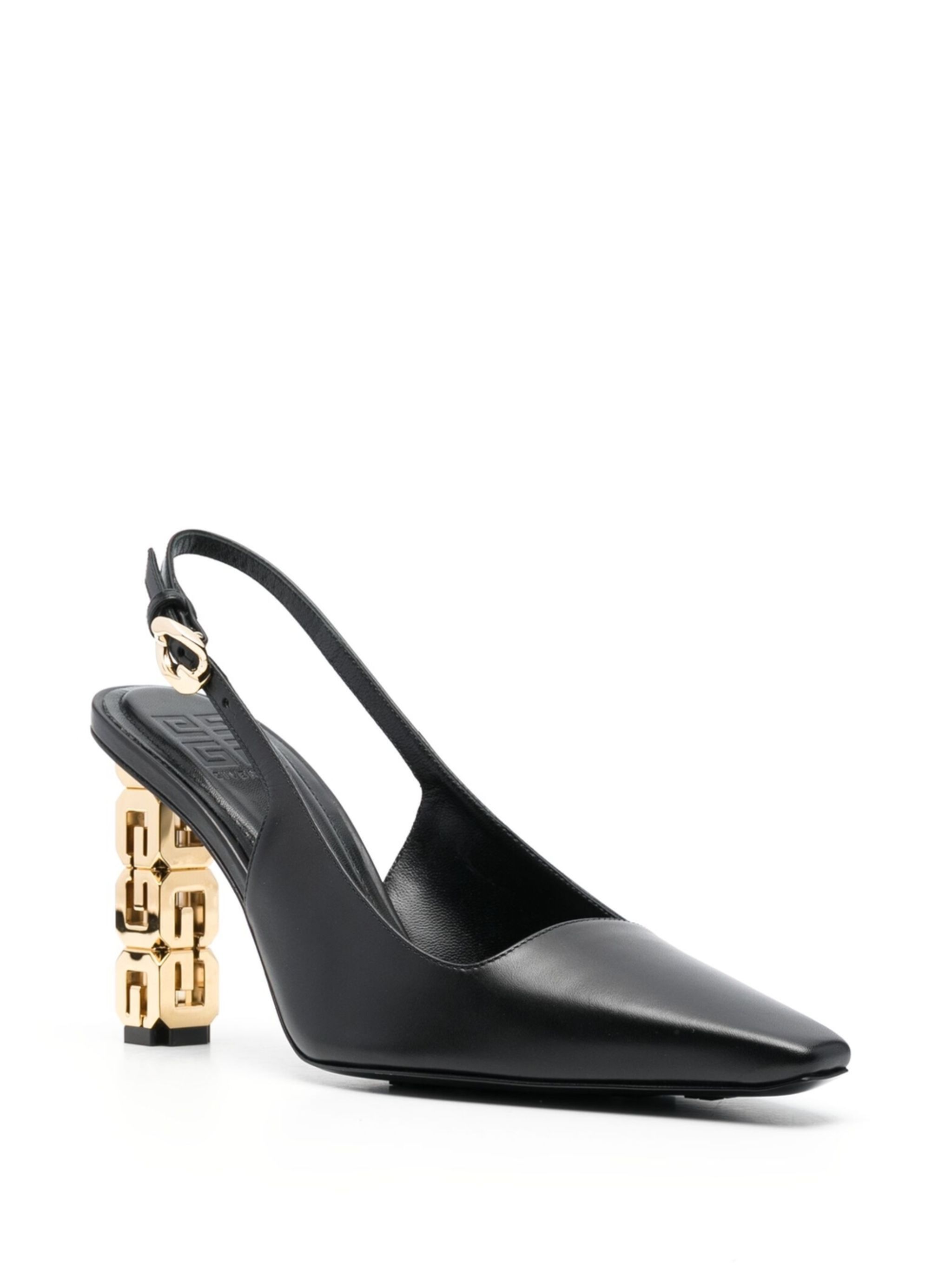 Givenchy o1srvl11e1124 G-Cube 50mm Slingback Heels in Black Size US 9 / IT 39 - 2 Thumbnail