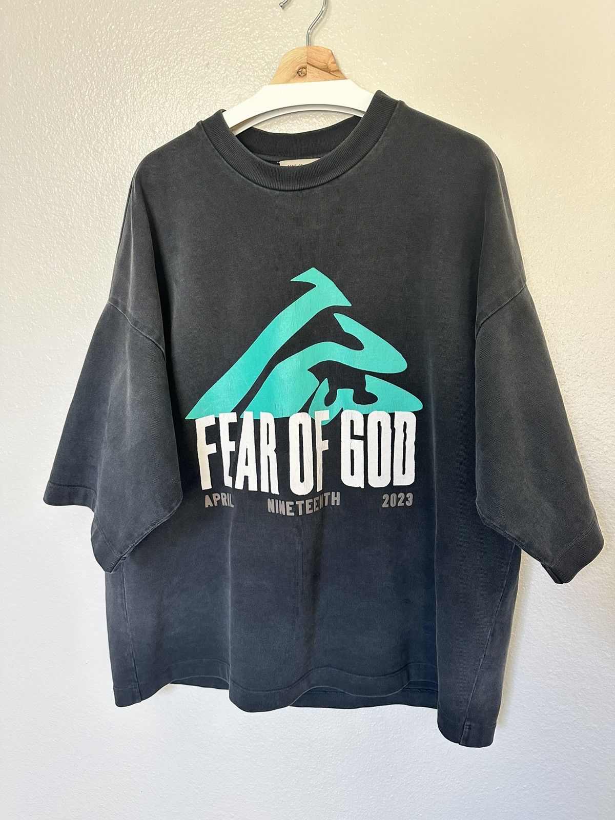 Fear of God × RRR-123 RRR123 X Fear of God - “INRI” Tee | Grailed