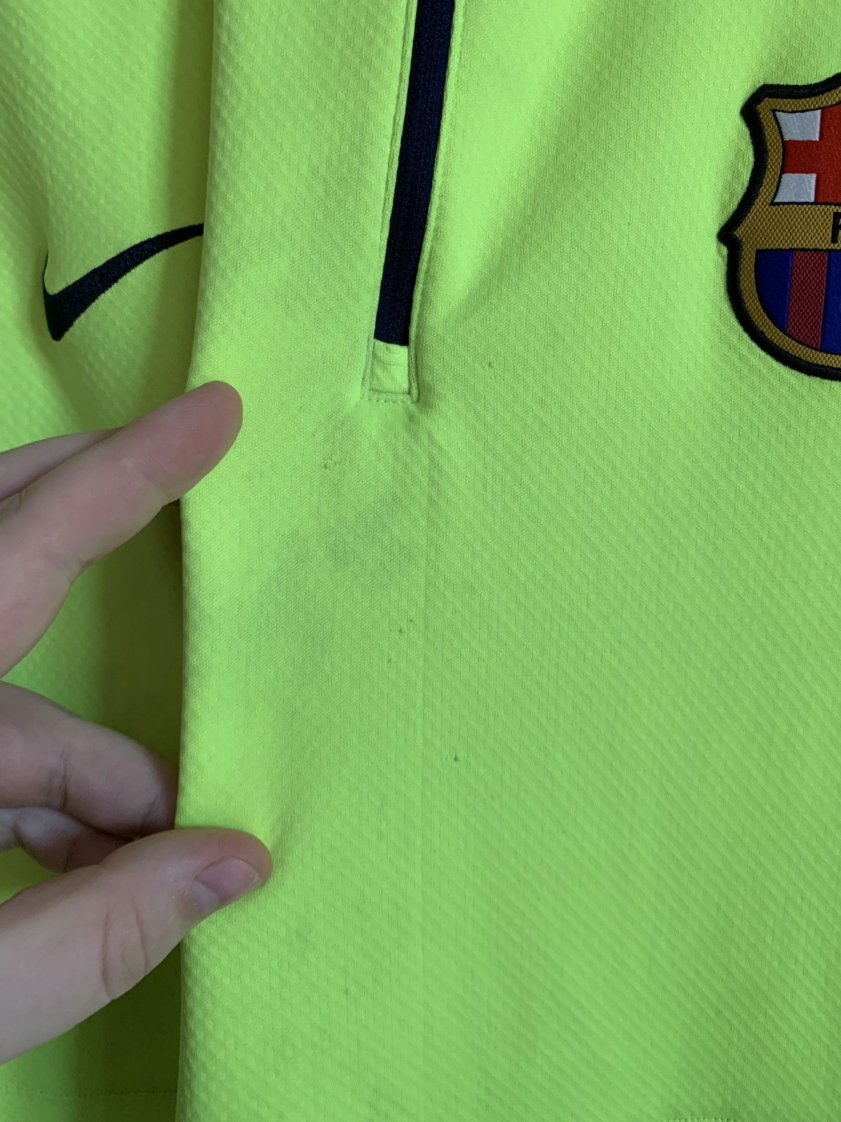 Nike Barcelona 1/3 Zip Football Pullover Sweatshirt Nike Soccer Size US XXL / EU 58 / 5 - 13 Thumbnail