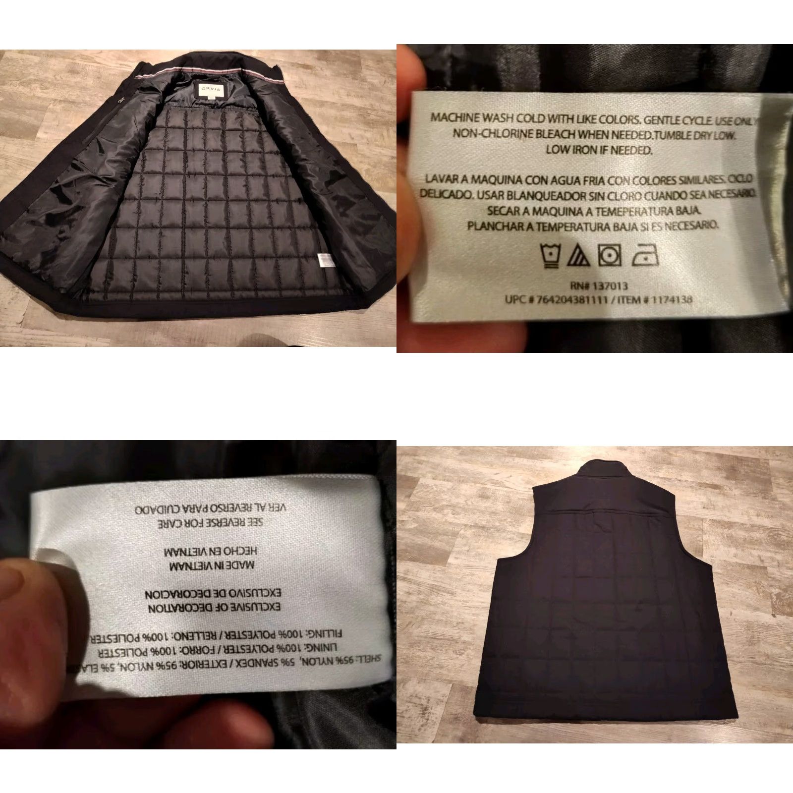 Orvis Orvis Quilted Vest Jacket Zip Up Front 1174138 Black Men’s Size Large EUC Size US L / EU 52-54 / 3 - 8 Thumbnail