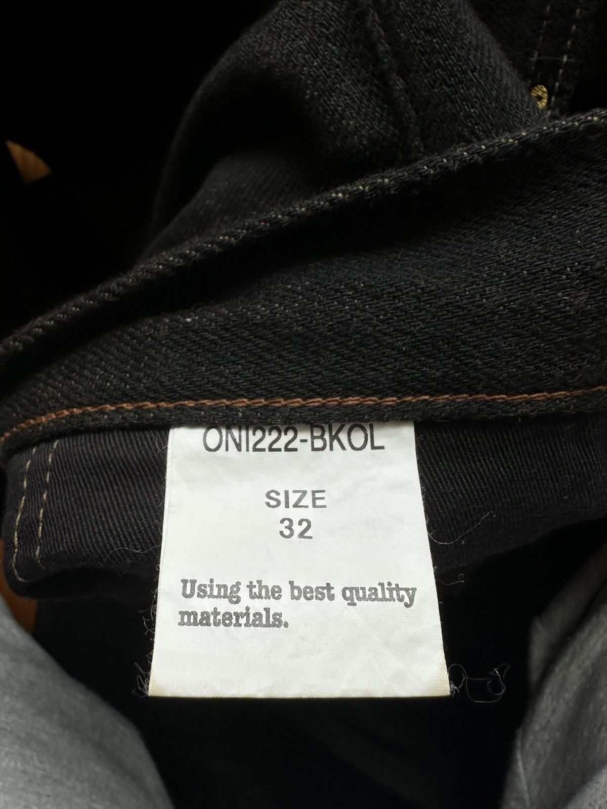 Oni ONI Denim 222-BKOL 12.5oz Black/Olive Wide Straight Jean W32 Size US 32 / EU 48 - 14 Thumbnail