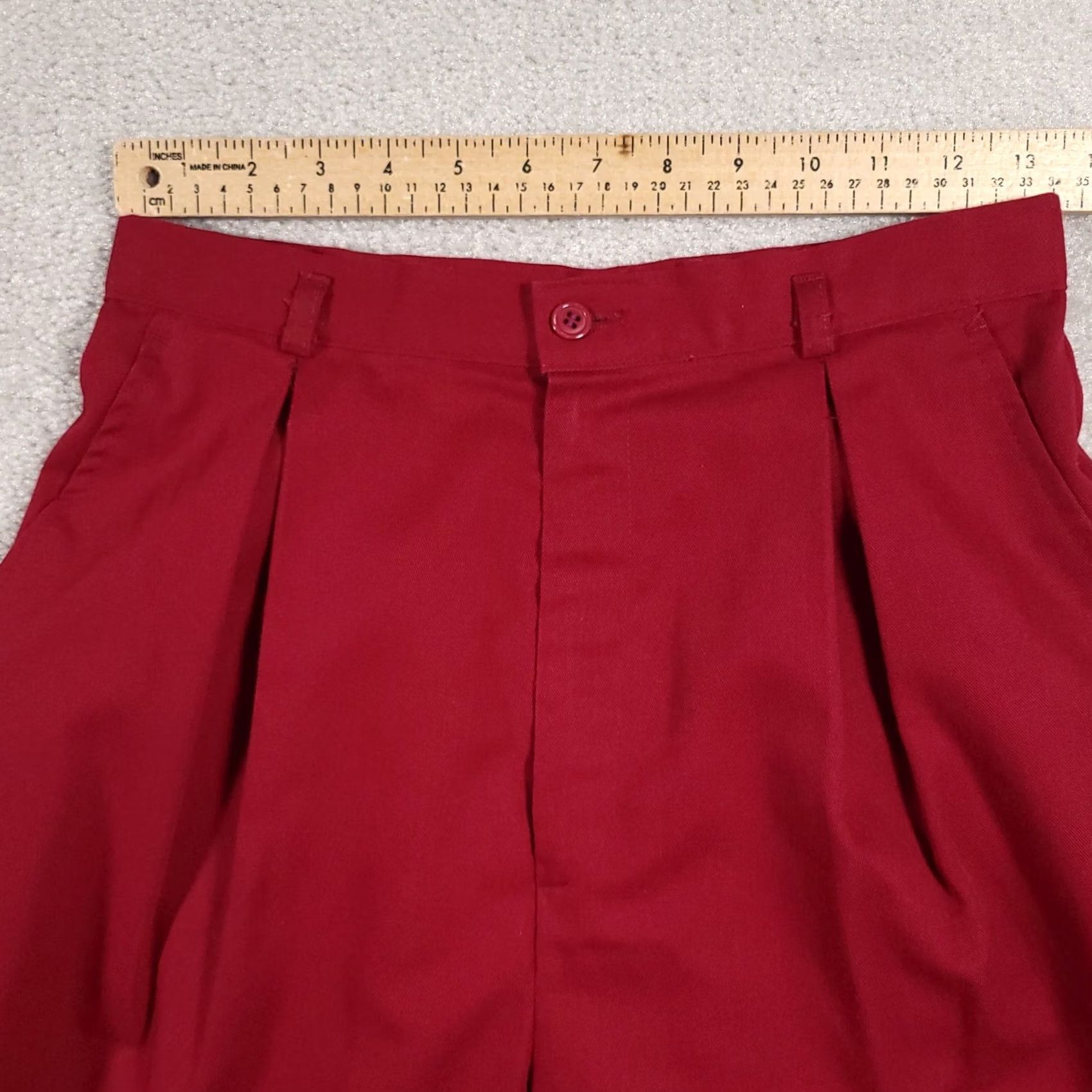 JCPenney VINTAGE JC Penney Dress Pants Trousers Women's 4 Red Pleated Wide-Leg 29in Inseam 26×29 Miss America Dress Pants Mens? No, Womens Size 27" / US 4 / IT 40 - 5 Thumbnail