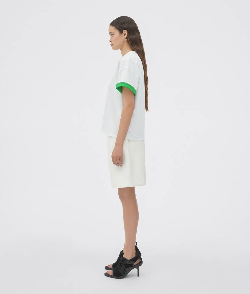 Bottega Veneta o1bcso1str0225 T-Shirt in White/Parakeet Size M / US 6-8 / IT 42-44 - 2 Thumbnail