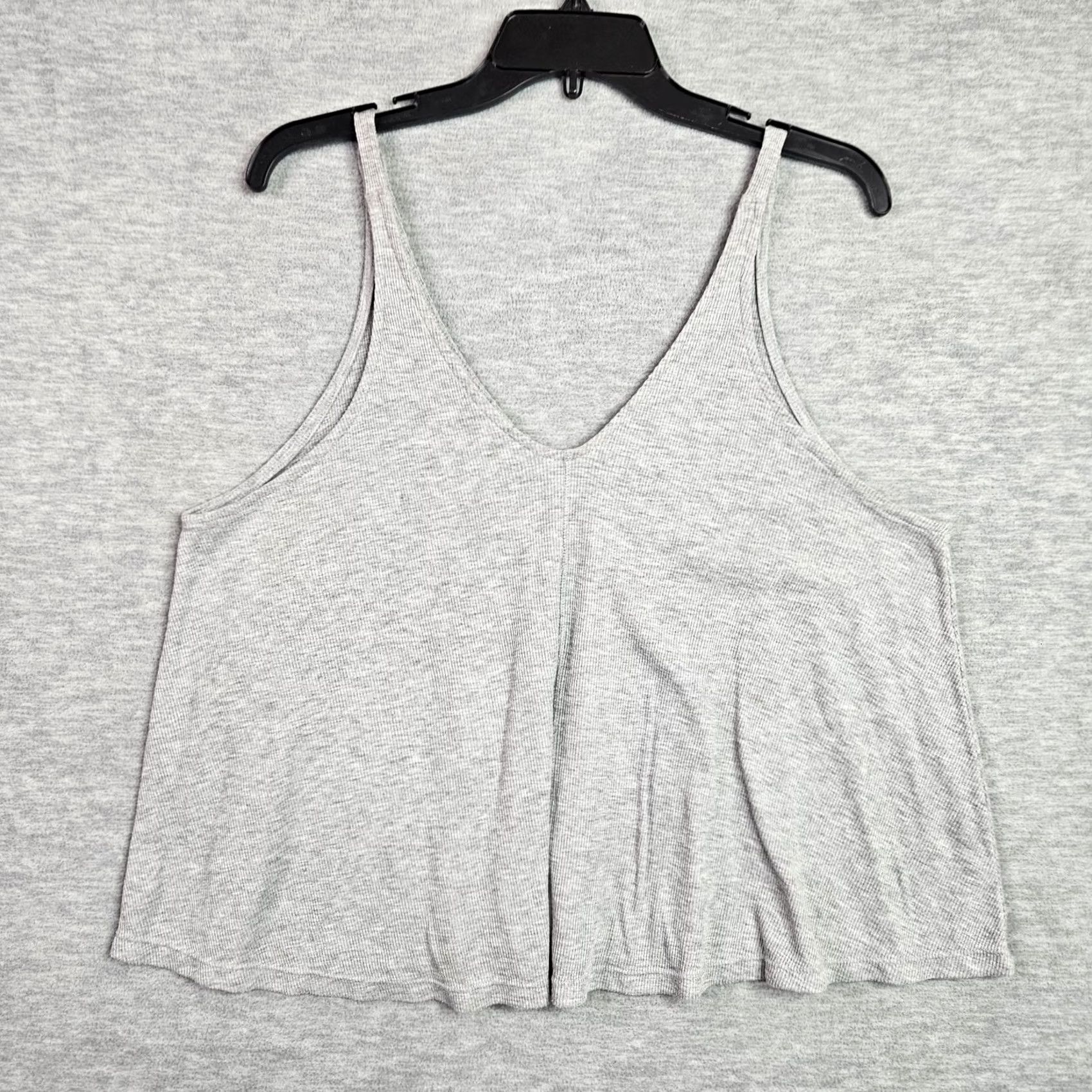 Free People Free People Tank Women’s Sleeveless Grey Cotton Blend V-Neck Sz S Basic Casual All Seasons Regular Shirt Womens Size S / US 4 / IT 40 - 2 Thumbnail